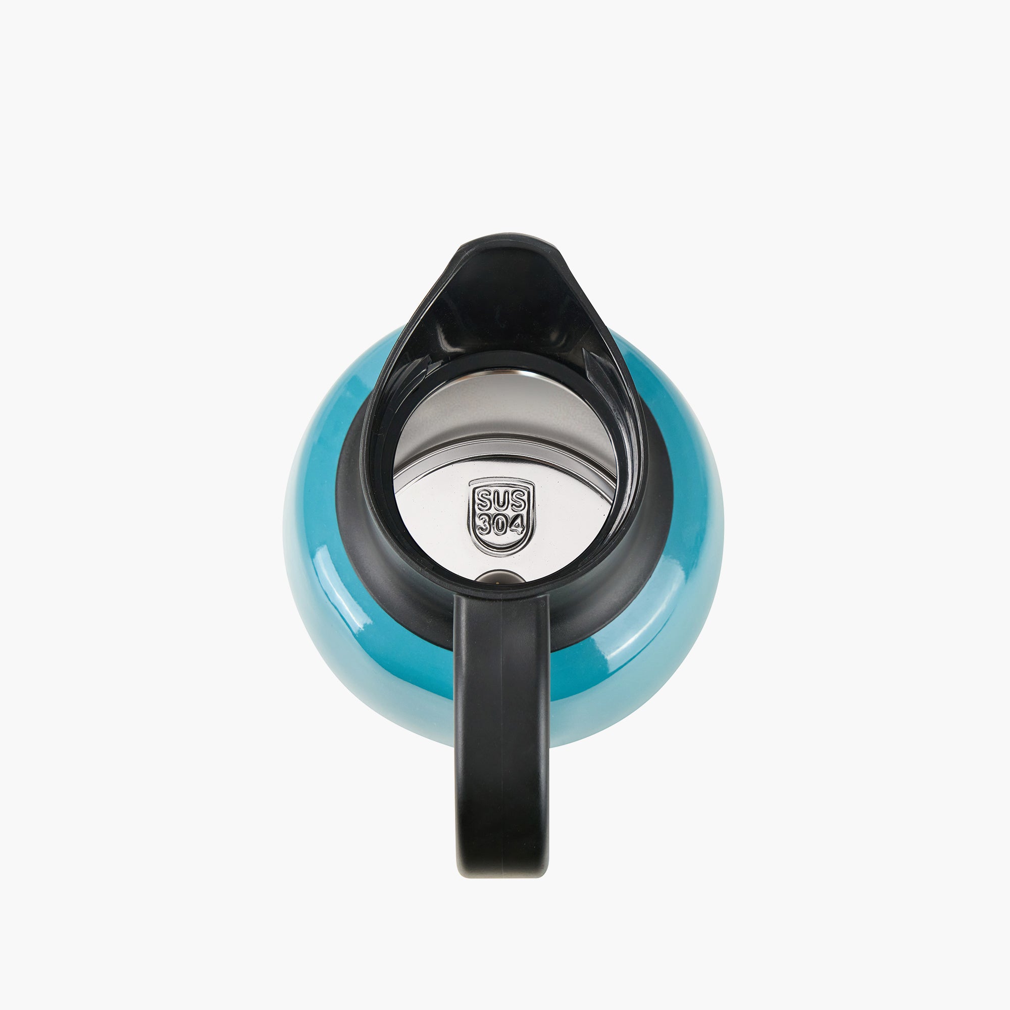 TYESO Vacuum Insulated Teapot with Strainer_Blue_34_Oz_Top_View