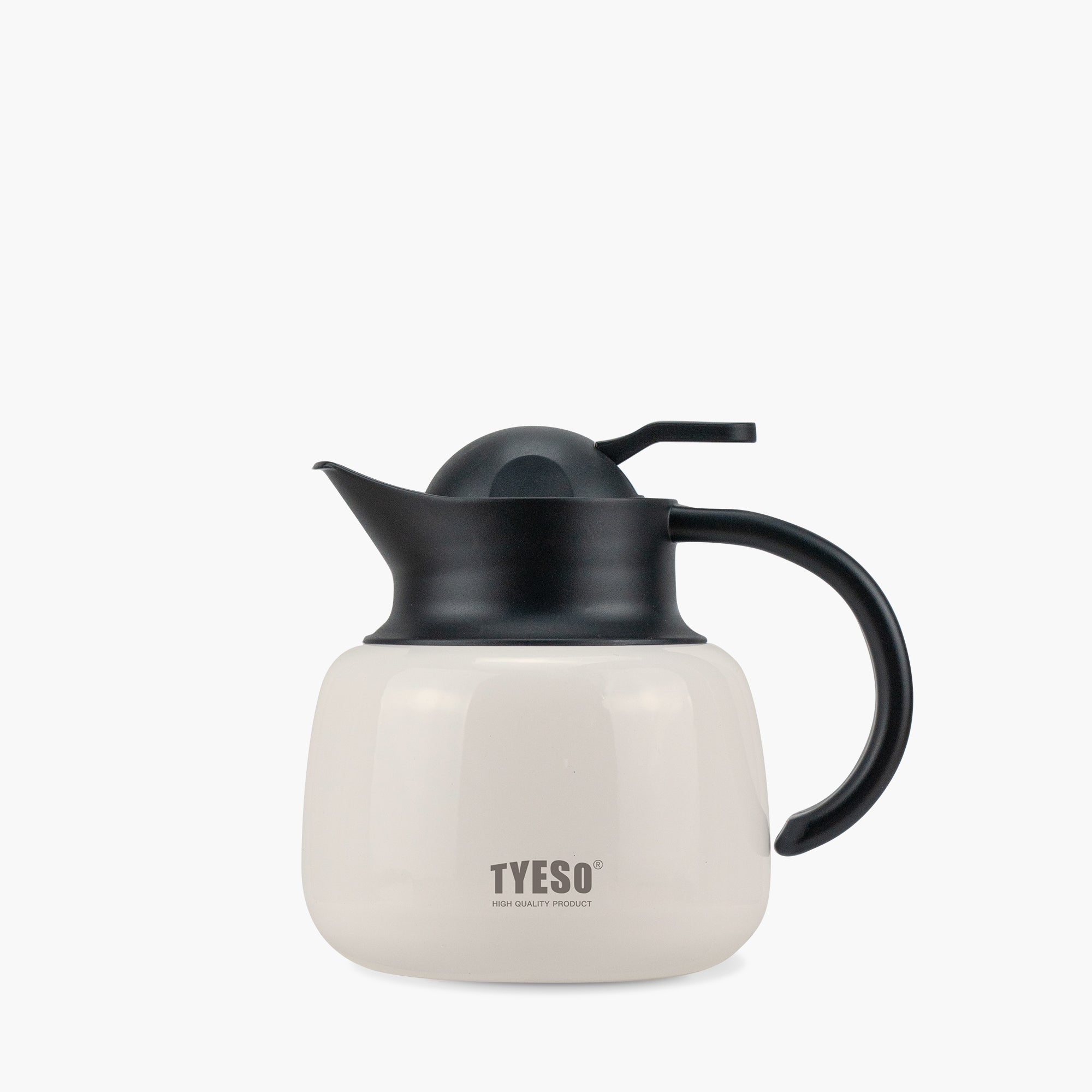 TYESO Vacuum Insulated Teapot with Strainer_White_25_Oz