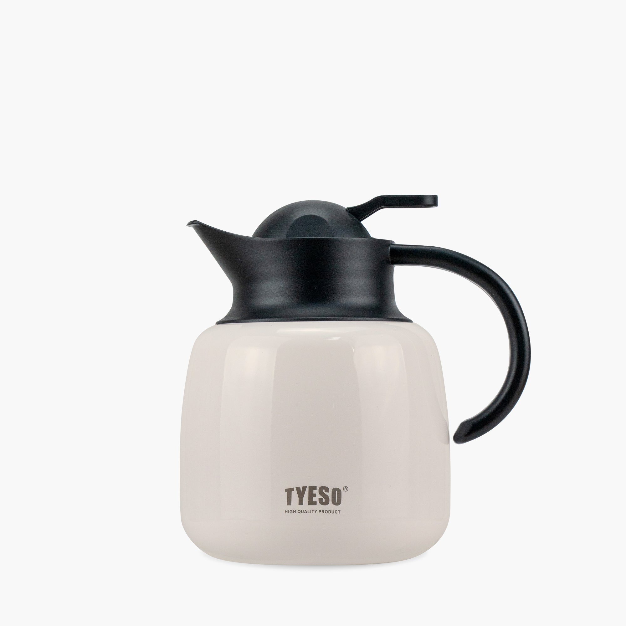 TYESO Vacuum Insulated Teapot with Strainer_White_34_Oz