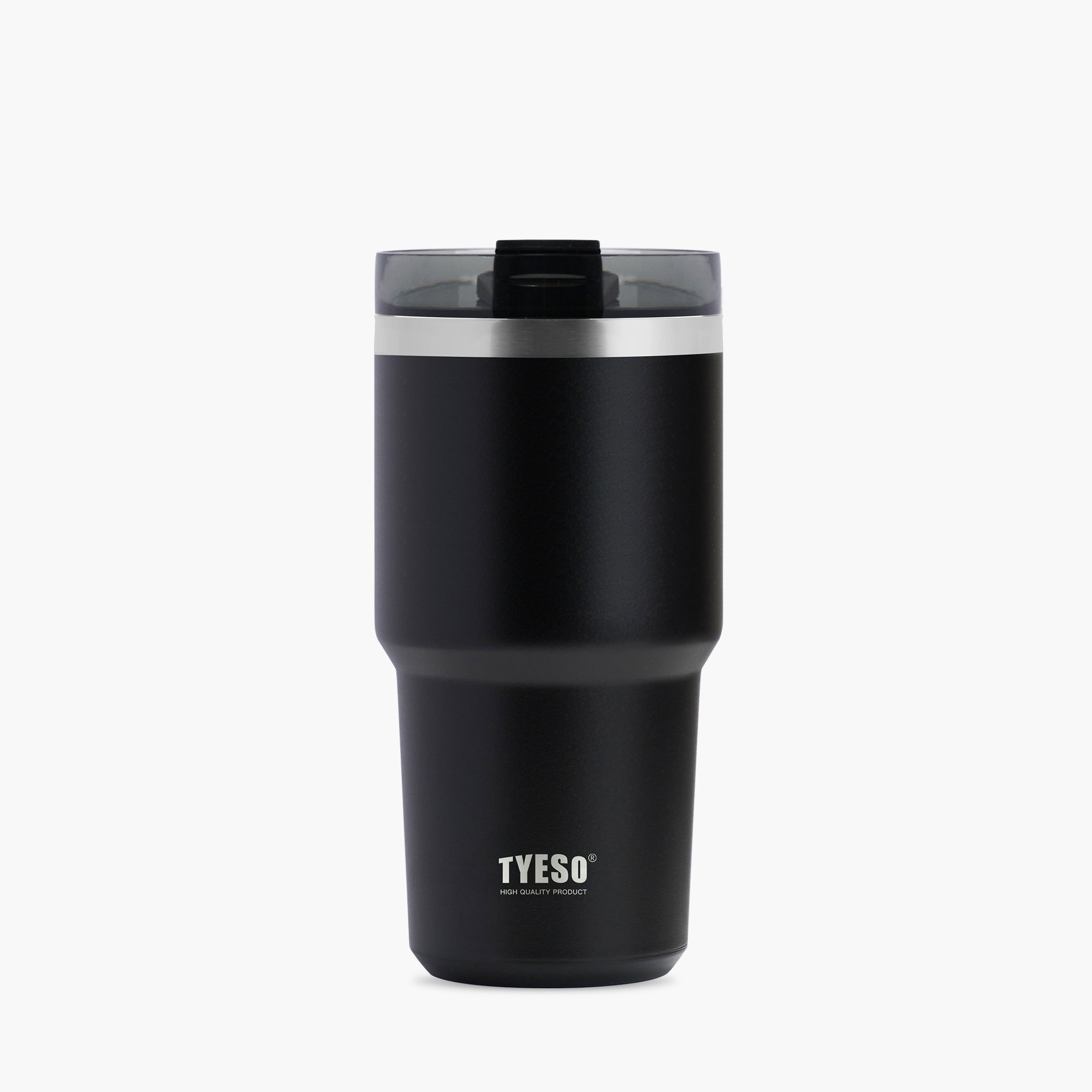 TYESO_Stainless Steel Tumbler with Straw 12_Black_20oz