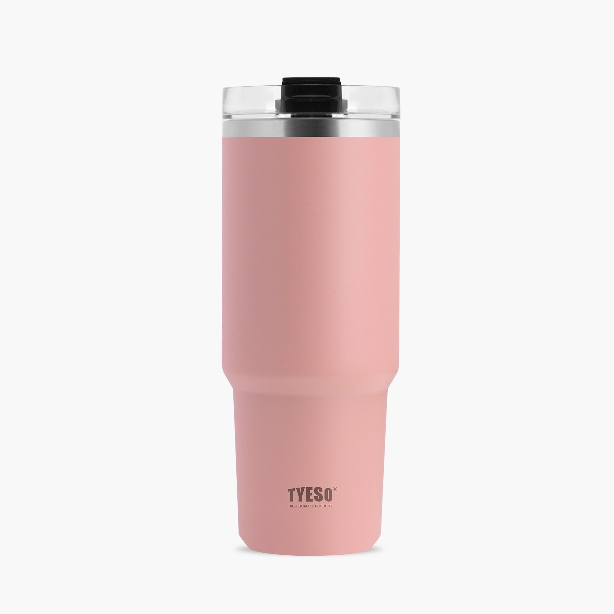 TYESO_Stainless Steel Tumbler with Straw 12_Pink_30oz