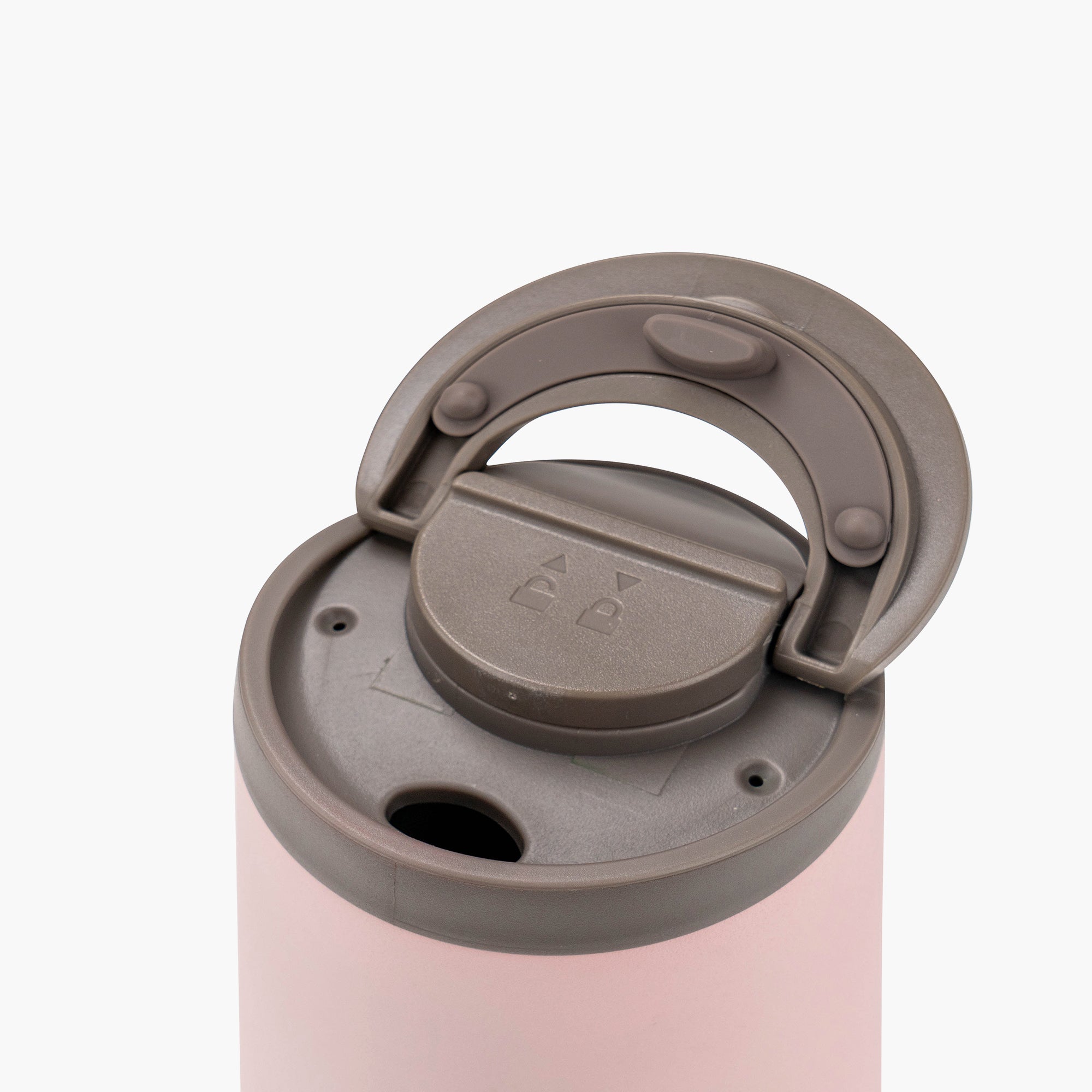 TYESO_Stainless Steel coffee&tea Tumbler with Lockable Lid 7_Pink_12oz lid details