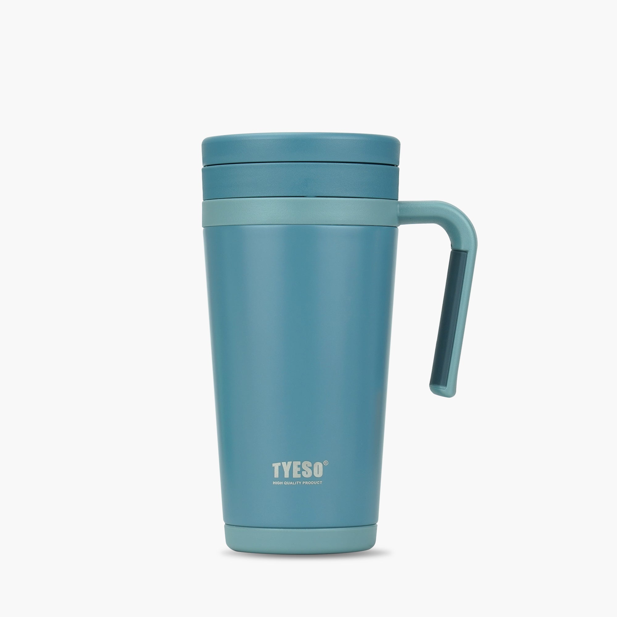 TYESO_Thermos Office Tumbler upmarket mug with tea strainer_Blue_17oz