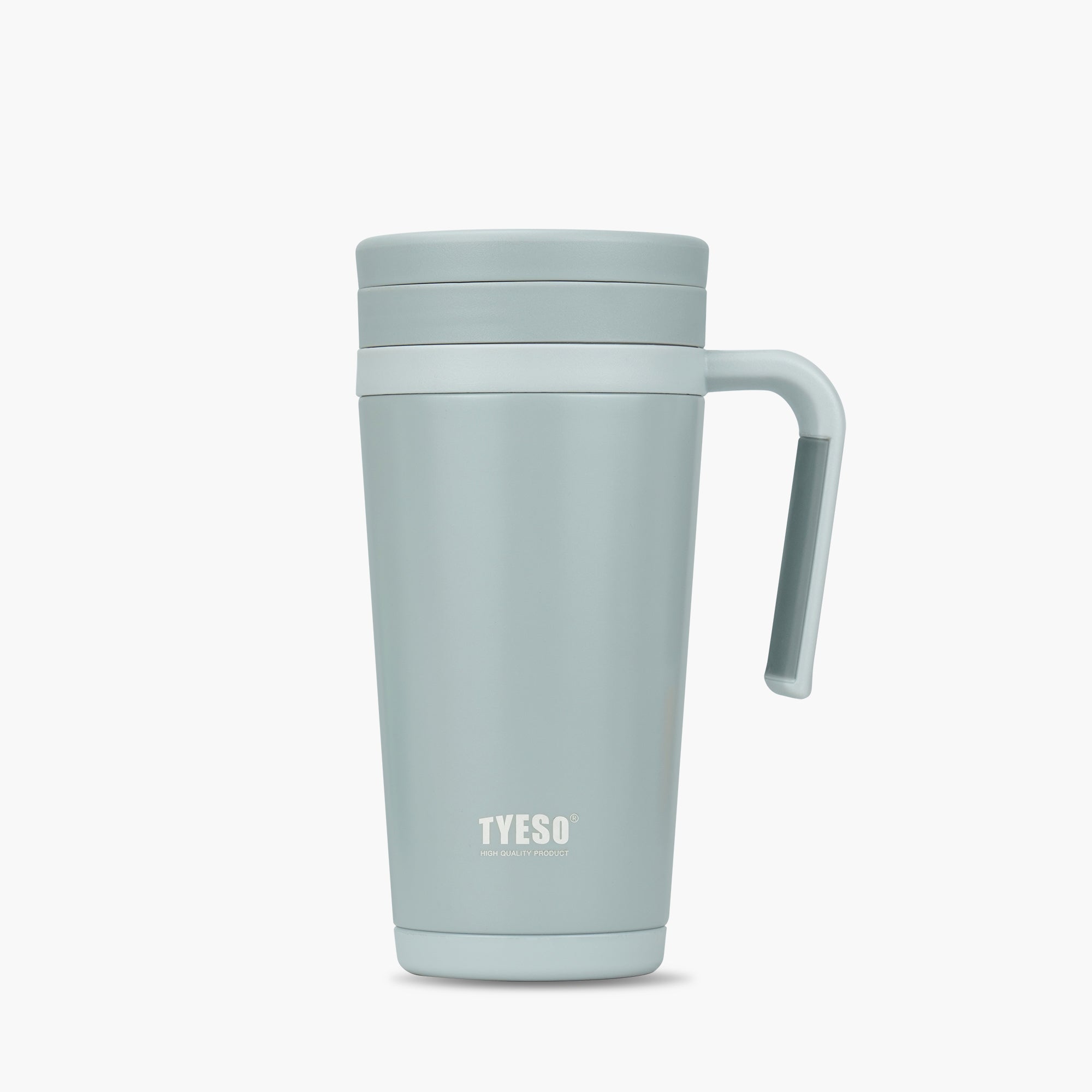 TYESO_Thermos Office Tumbler upmarket mug with tea strainer_Light Gray_17oz
