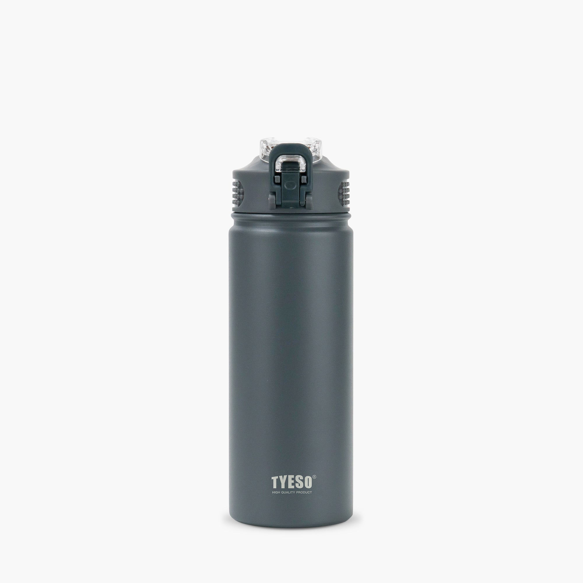 TYESO_Wander lockable Stainless Steel Sports Bottle With Straw_Gray_20oz