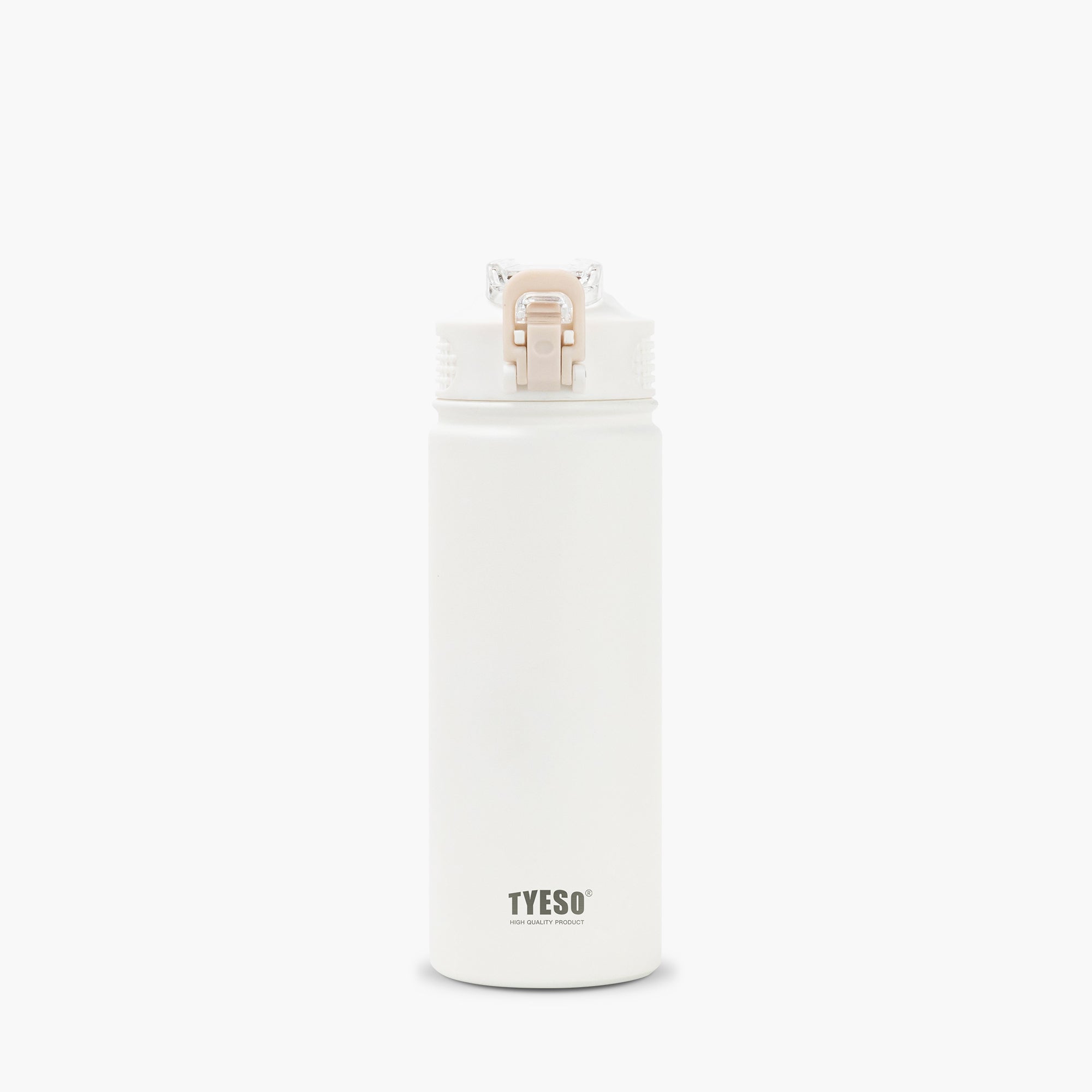 TYESO_Wander lockable Stainless Steel Sports Bottle With Straw_White_20oz