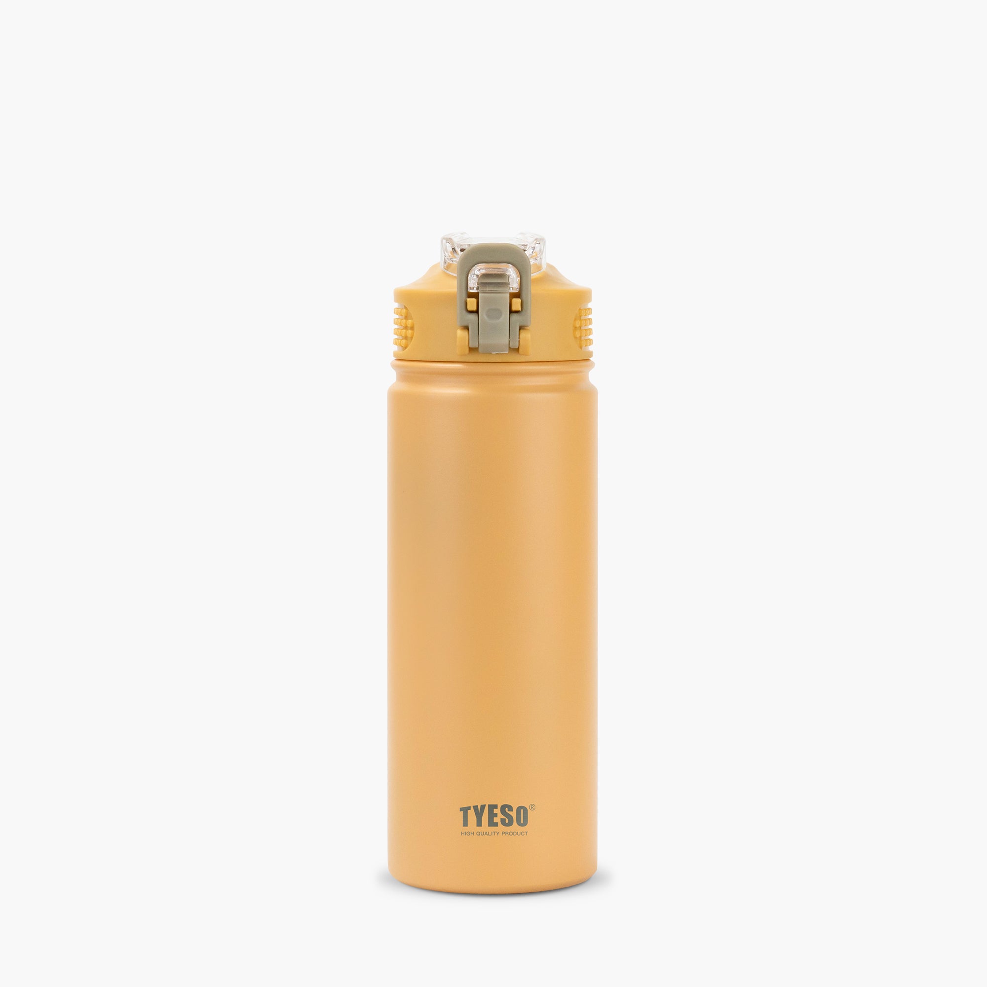 TYESO_Wander lockable Stainless Steel Sports Bottle With Straw_Yellow_20oz