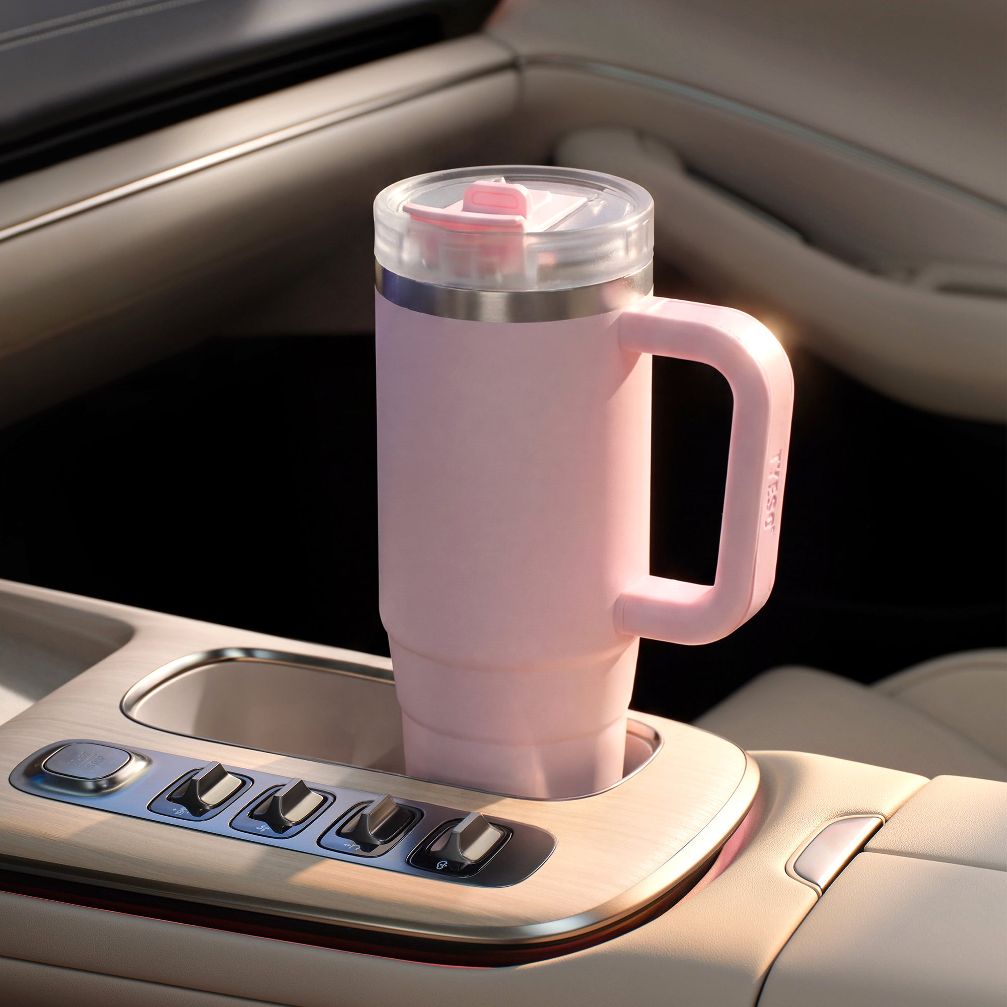 AURA POP Tumbler Pink car cup holder compatible #color_pink