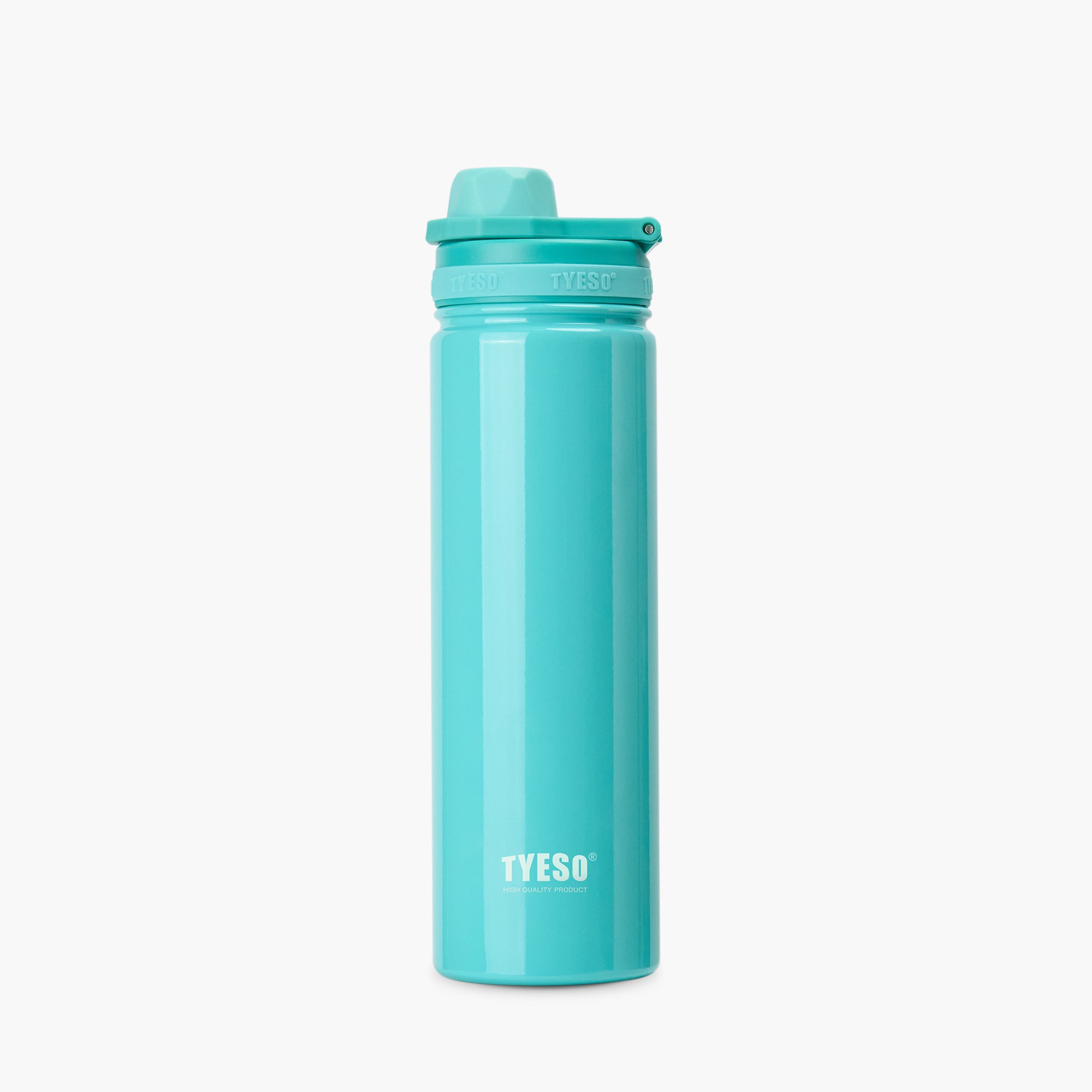 Front view of the green 25 oz TYESO AERIS REVIVE lightweight sports bottle #color_green