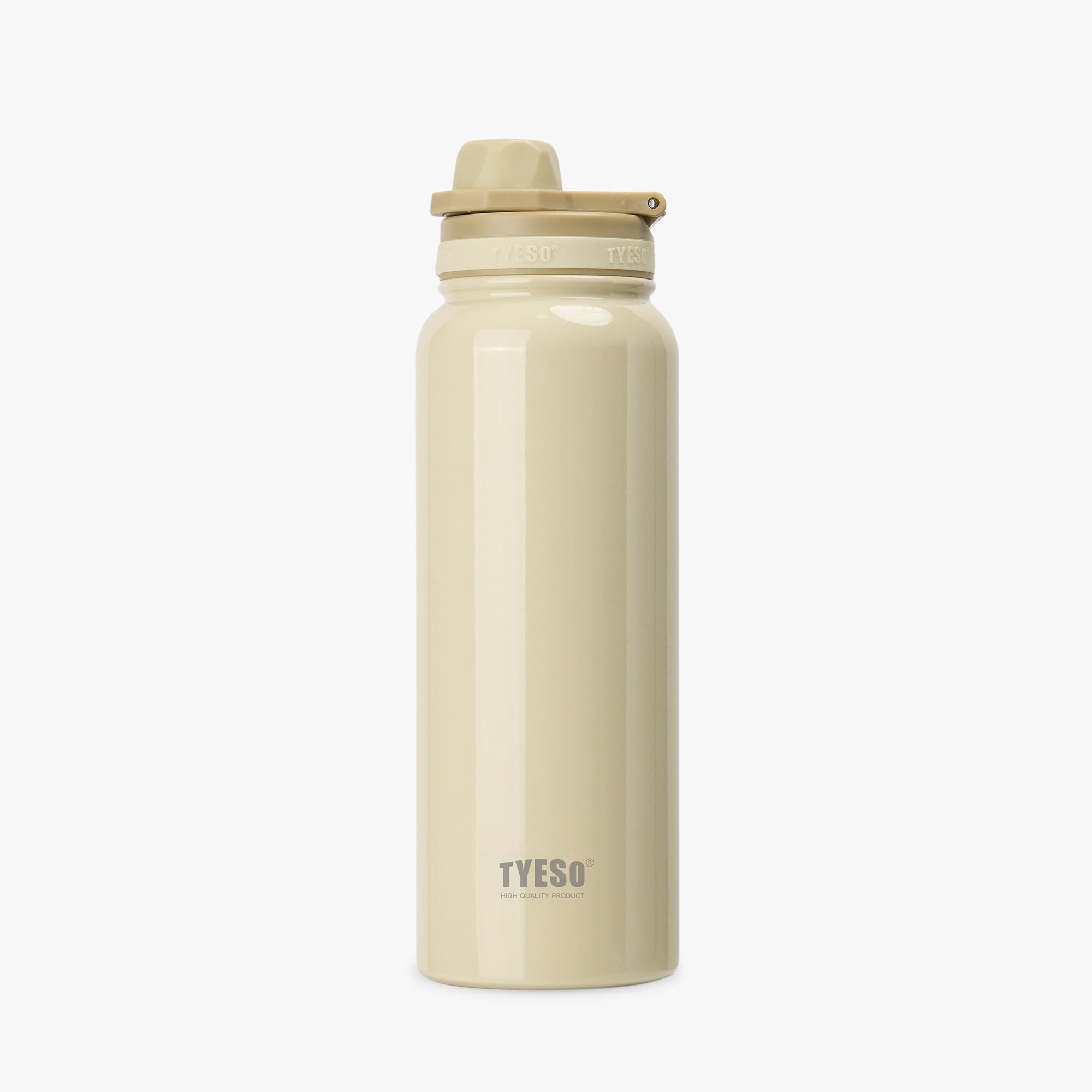 Front view of the mocha 35 oz TYESO AERIS REVIVE lightweight sports bottle #color_mocha
