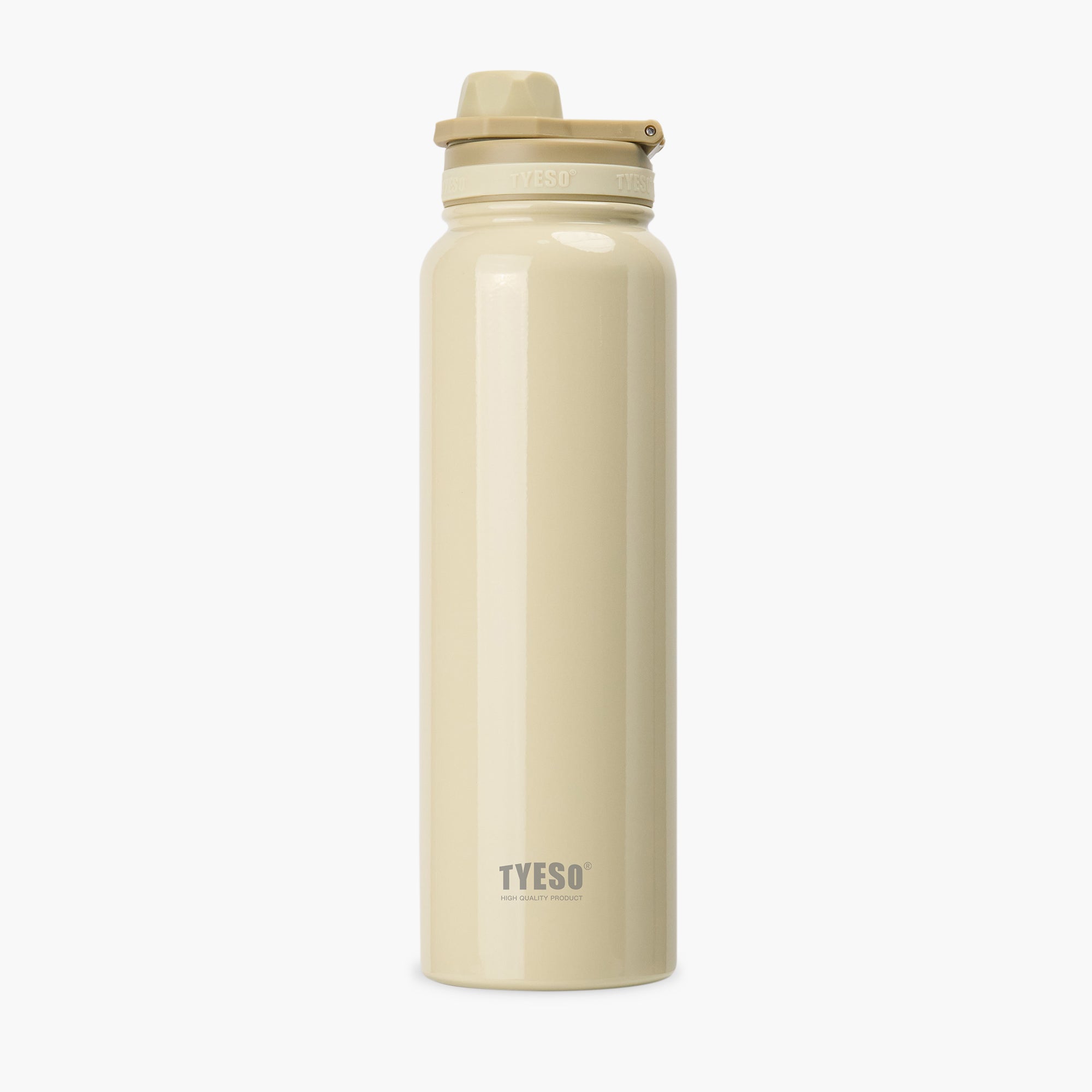 Front view of the mocha 40 oz TYESO AERIS REVIVE lightweight sports bottle #color_mocha