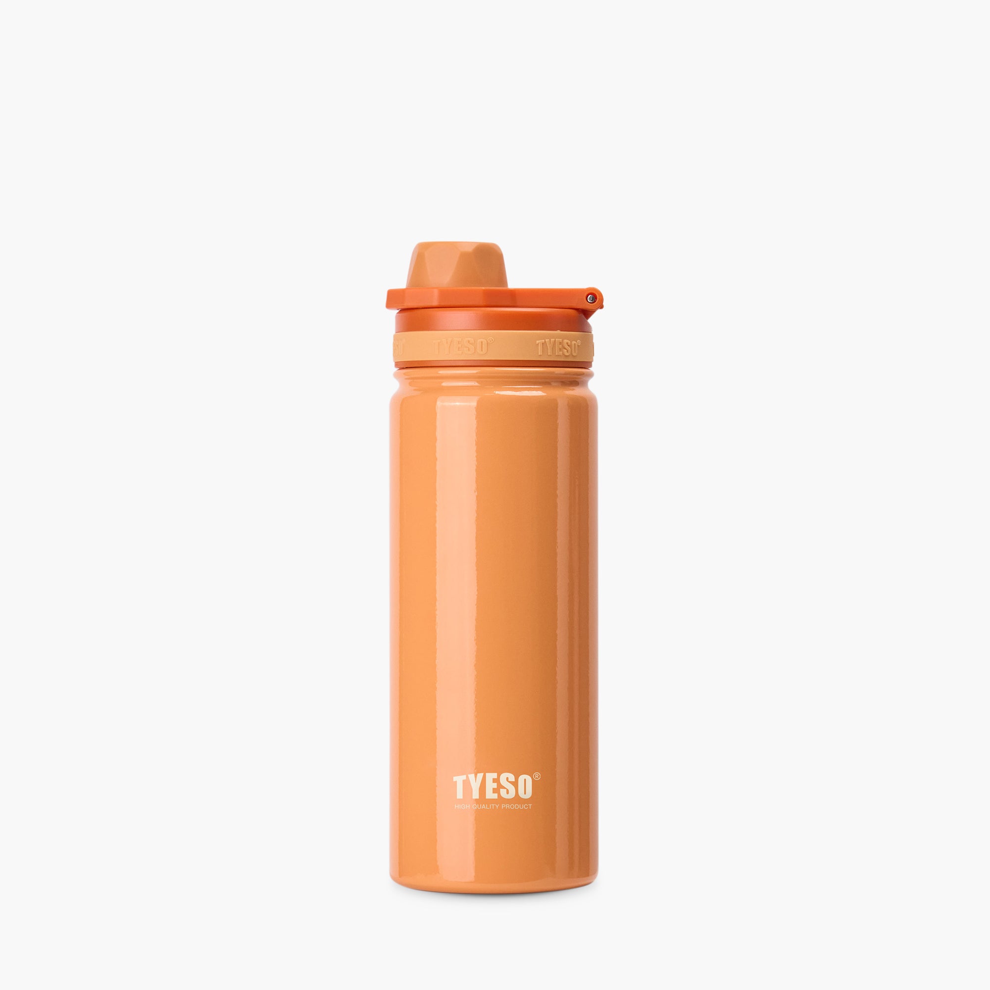 Front view of the orange 20 oz TYESO AERIS REVIVE lightweight sports bottle #color_orange