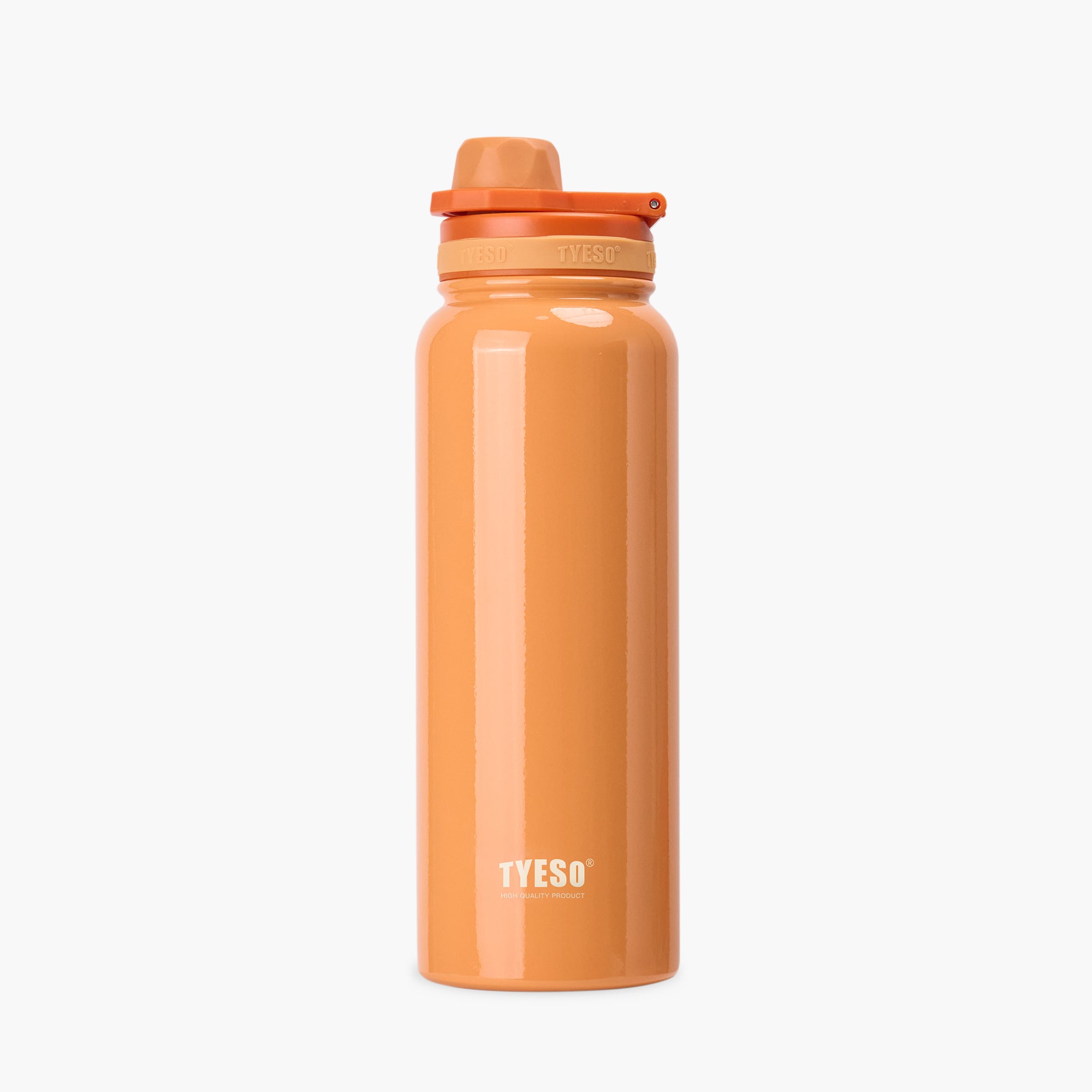 Front view of the orange 35 oz TYESO AERIS REVIVE lightweight sports bottle #color_orange