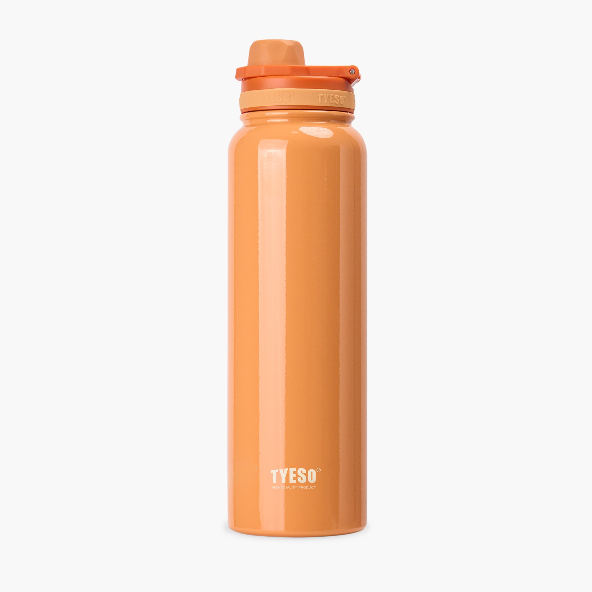 Front view of the orange 40 oz TYESO AERIS REVIVE lightweight sports bottle #color_orange
