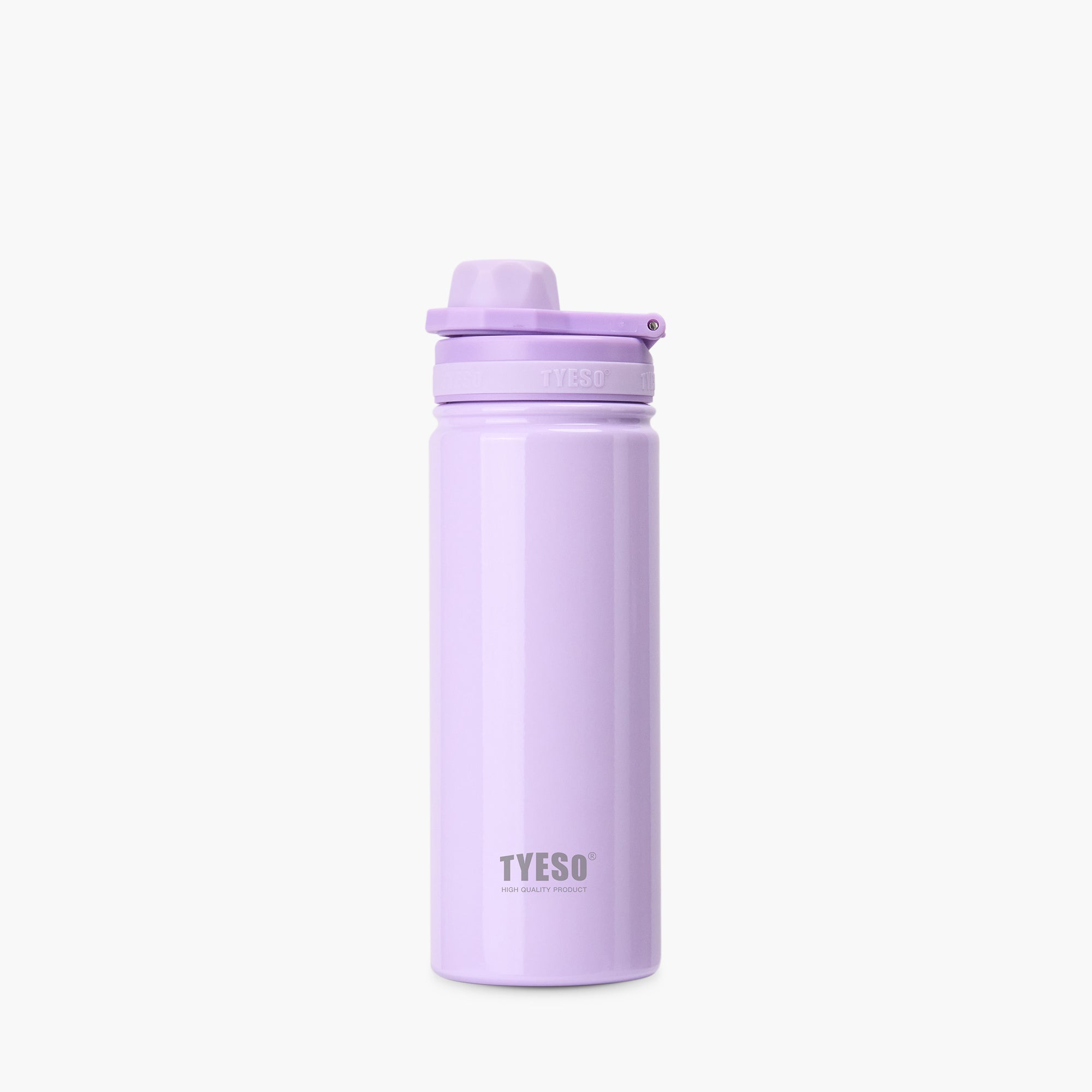 Front view of the purple 20 oz TYESO AERIS REVIVE lightweight sports bottle #color_purple