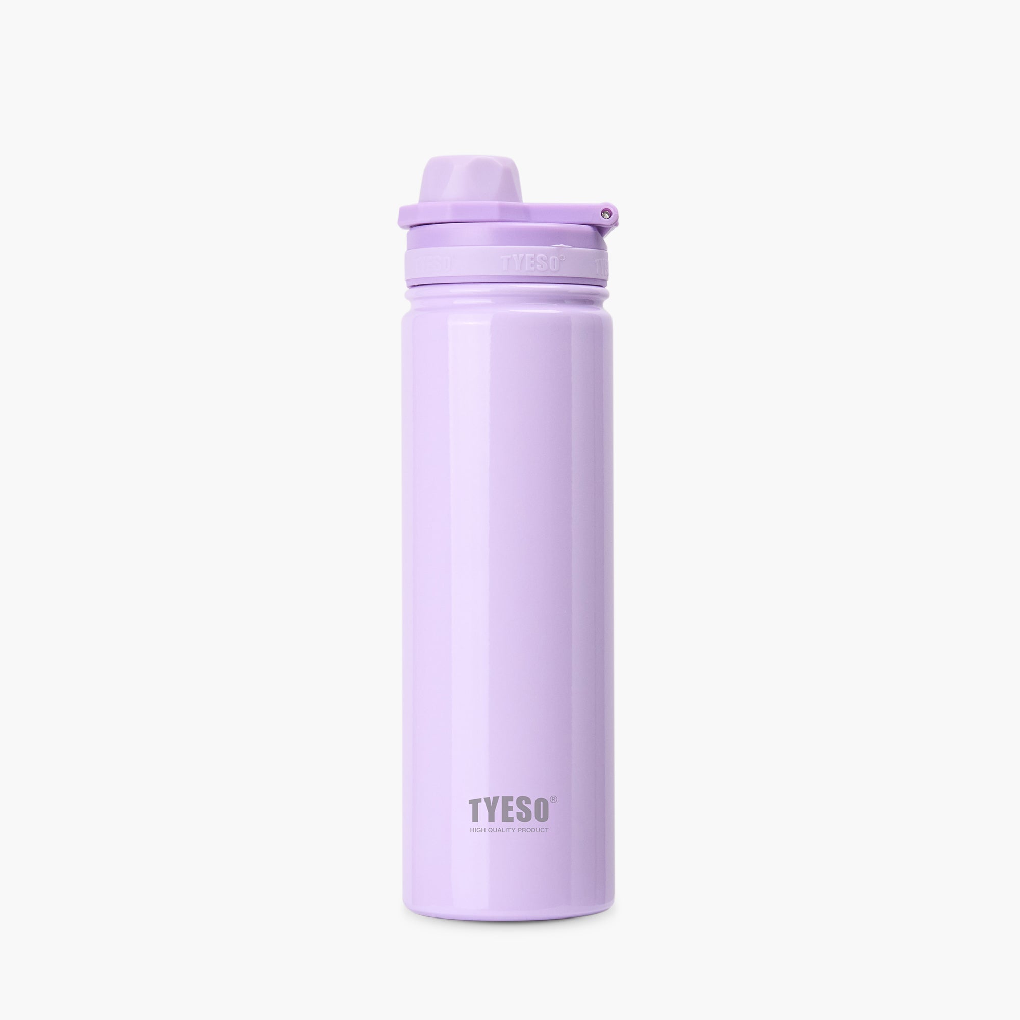 Front view of the purple 25 oz TYESO AERIS REVIVE lightweight sports bottle #color_purple