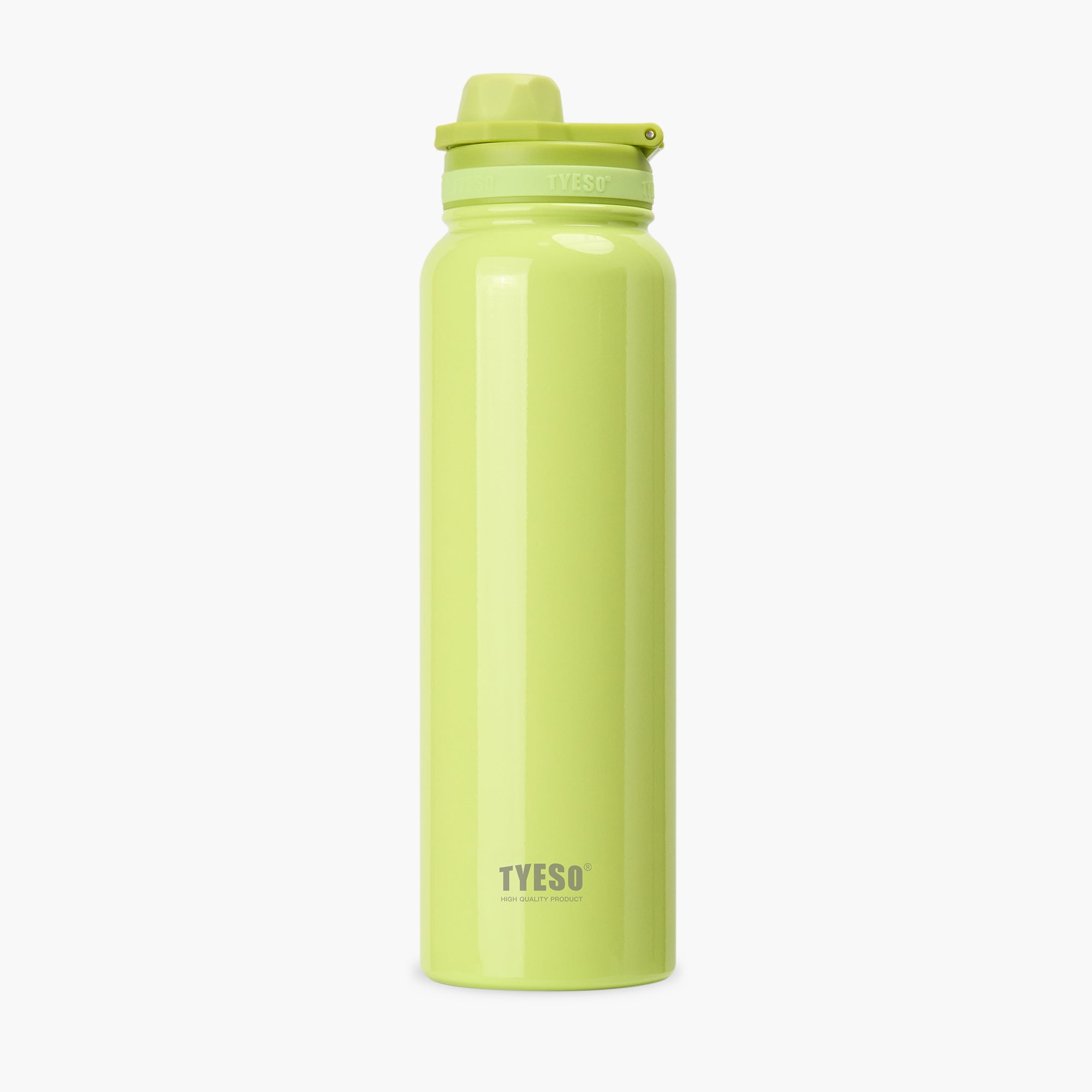 Front view of the yellow 40 oz TYESO AERIS REVIVE lightweight sports bottle #color_yellow