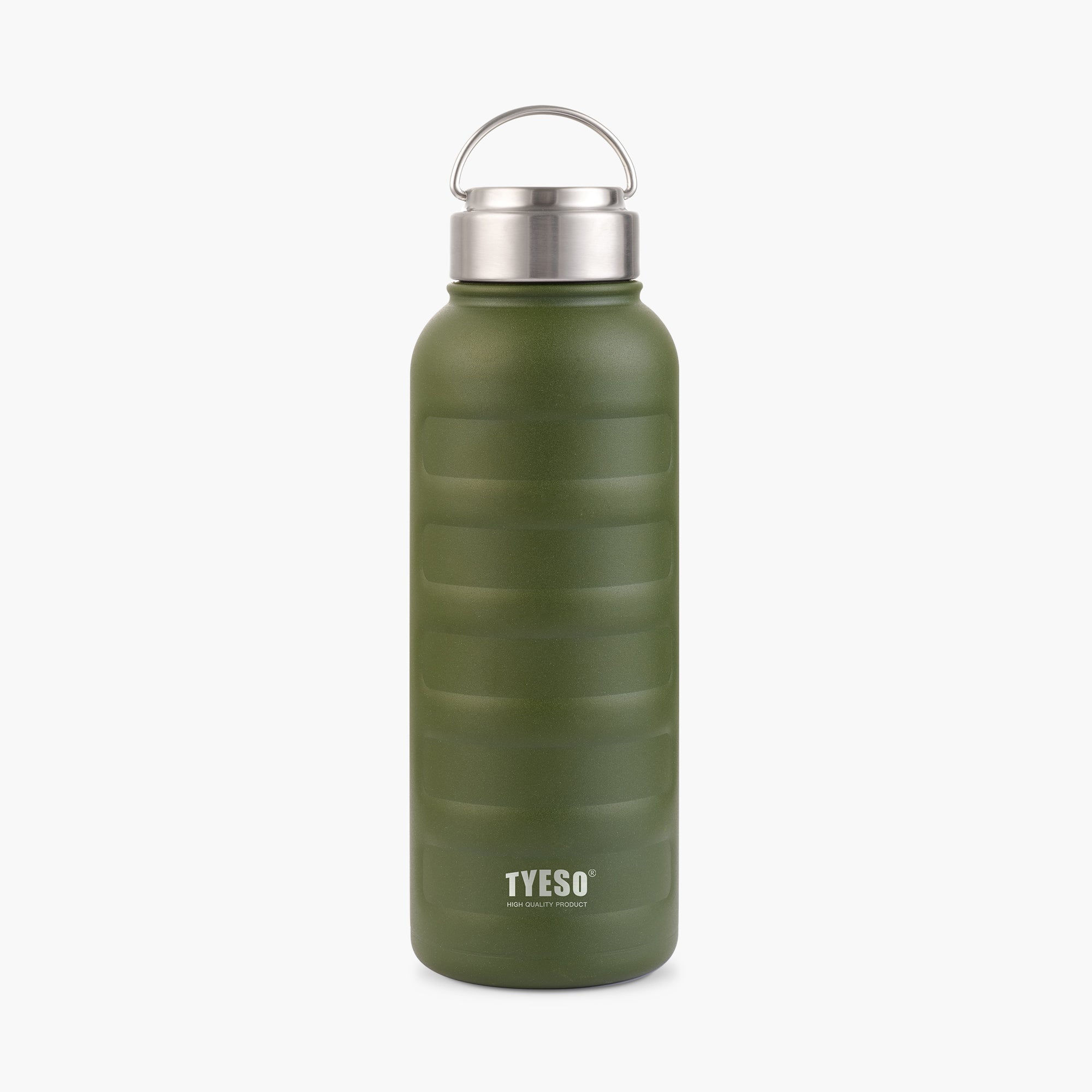 TYESO ASCENT Portable Sports Bottle with lovely shape in Green, 34 oz – carry handle detail #color_green