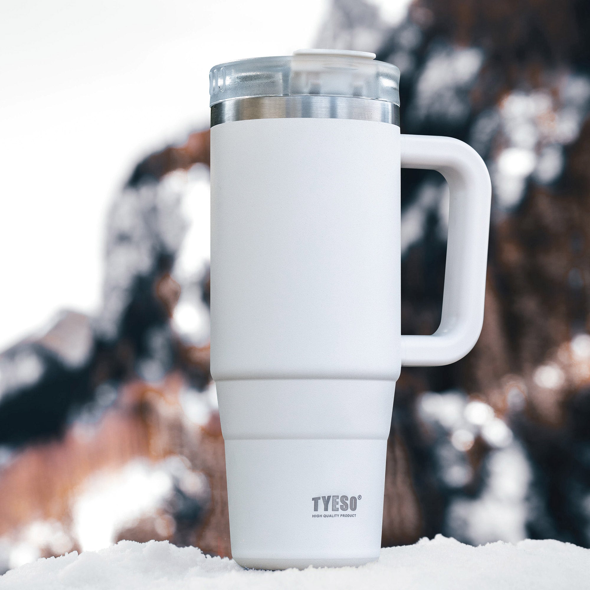 TYESO AURA Insulated Travel Tumbler in White #color_white