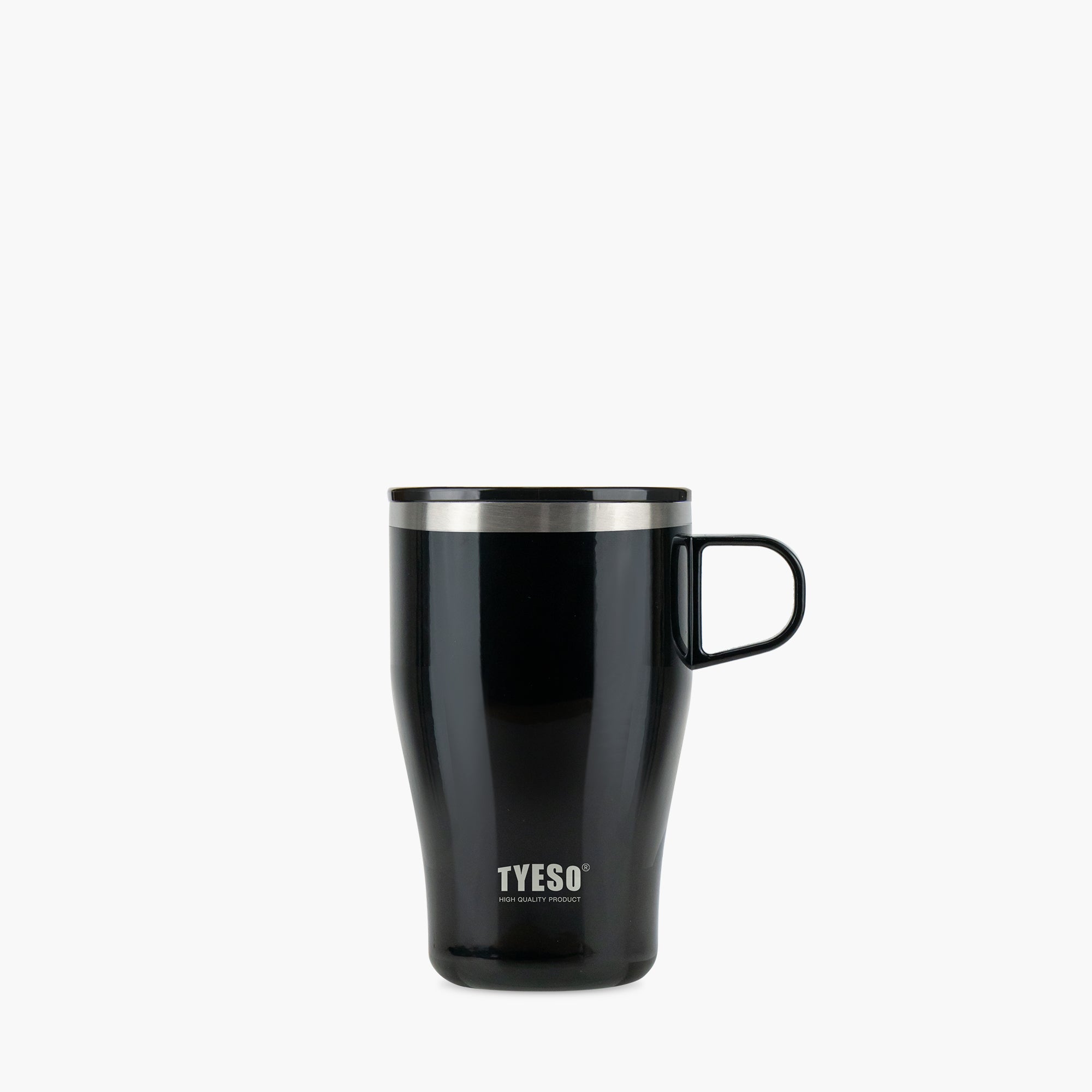 TYESO BRISK Slide Lid Coffee Mug in Black, 14 oz #color_black