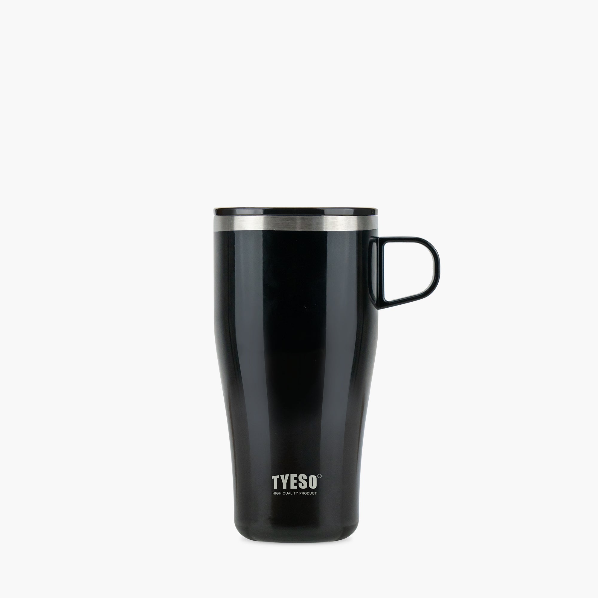 TYESO BRISK Slide Lid Coffee Mug in Black, 17 oz – carry handle detail #color_black