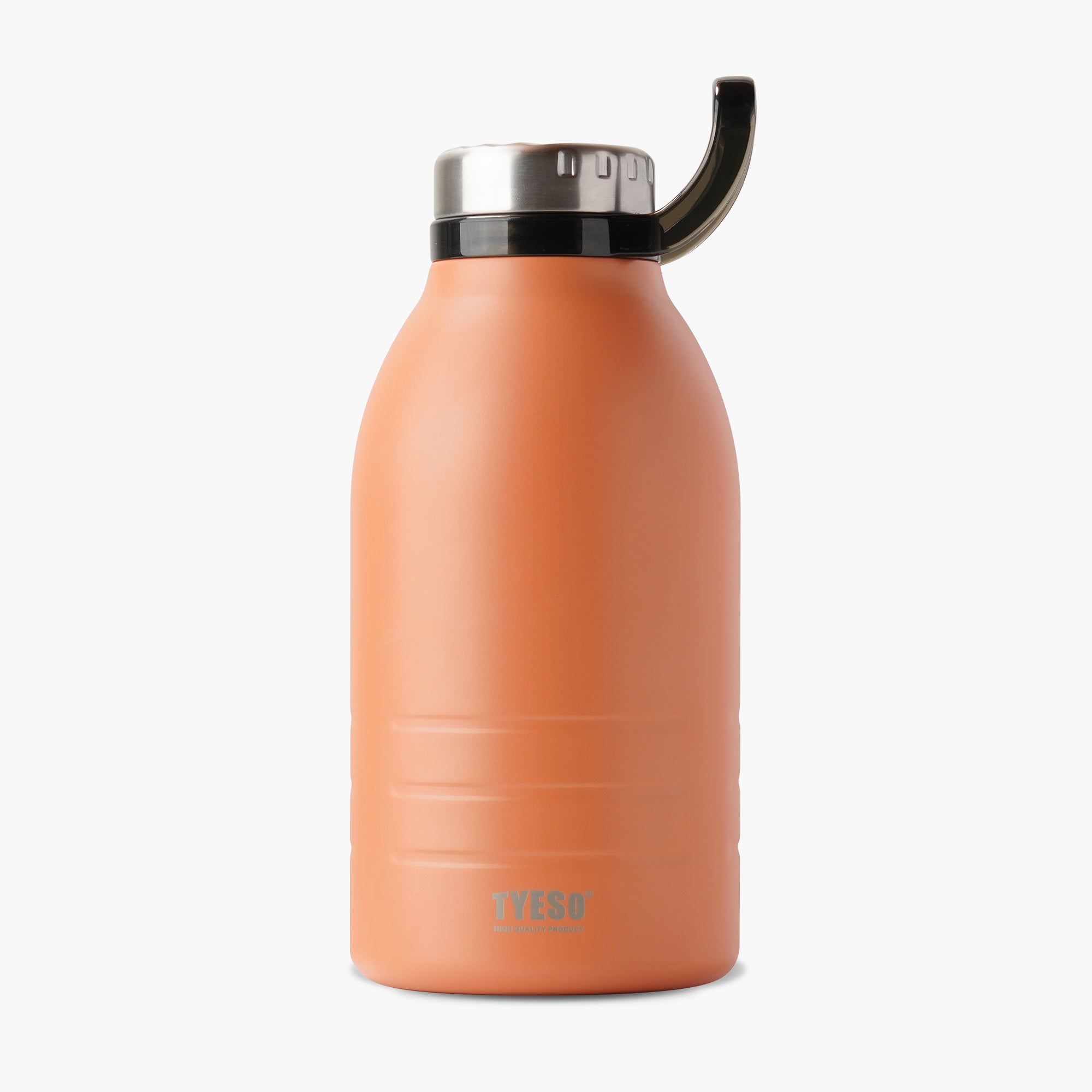 Front view of the orange 64 oz TYESO DEPOT large-capacity insulated water bottle #color_orange
