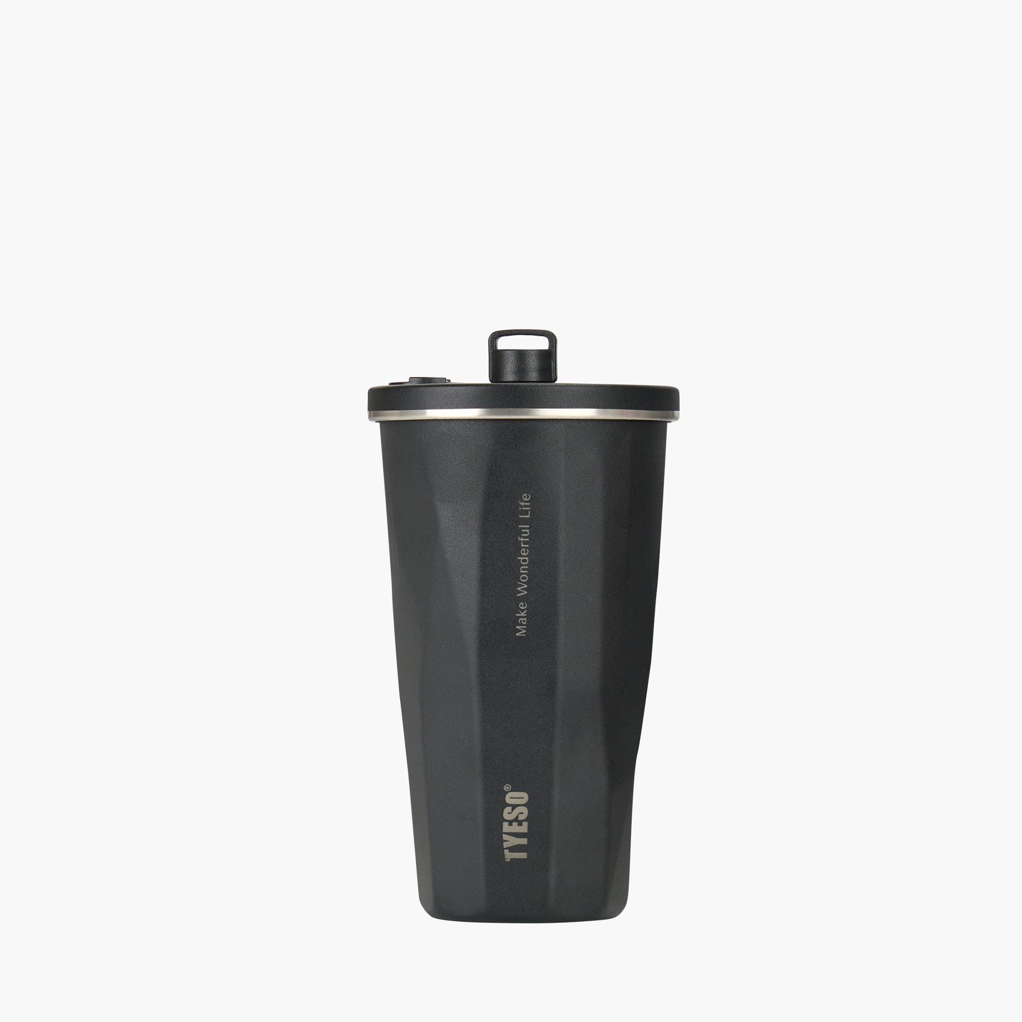 TYESO FLAIR 2.0 Retractable Straw Tumbler in Black, 16 oz – straw detail #color_Black