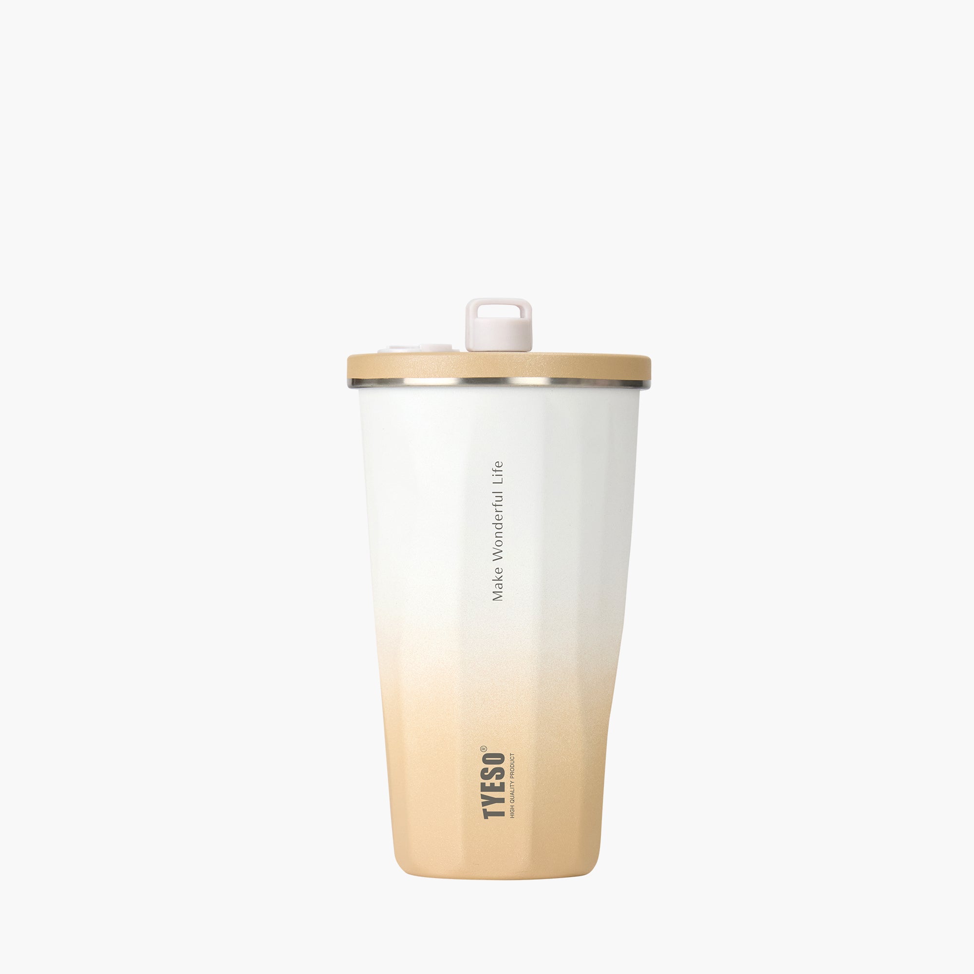 TYESO FLAIR 2.0 Retractable Straw Tumbler in Mocha, 16 oz – straw detail #color_mocha