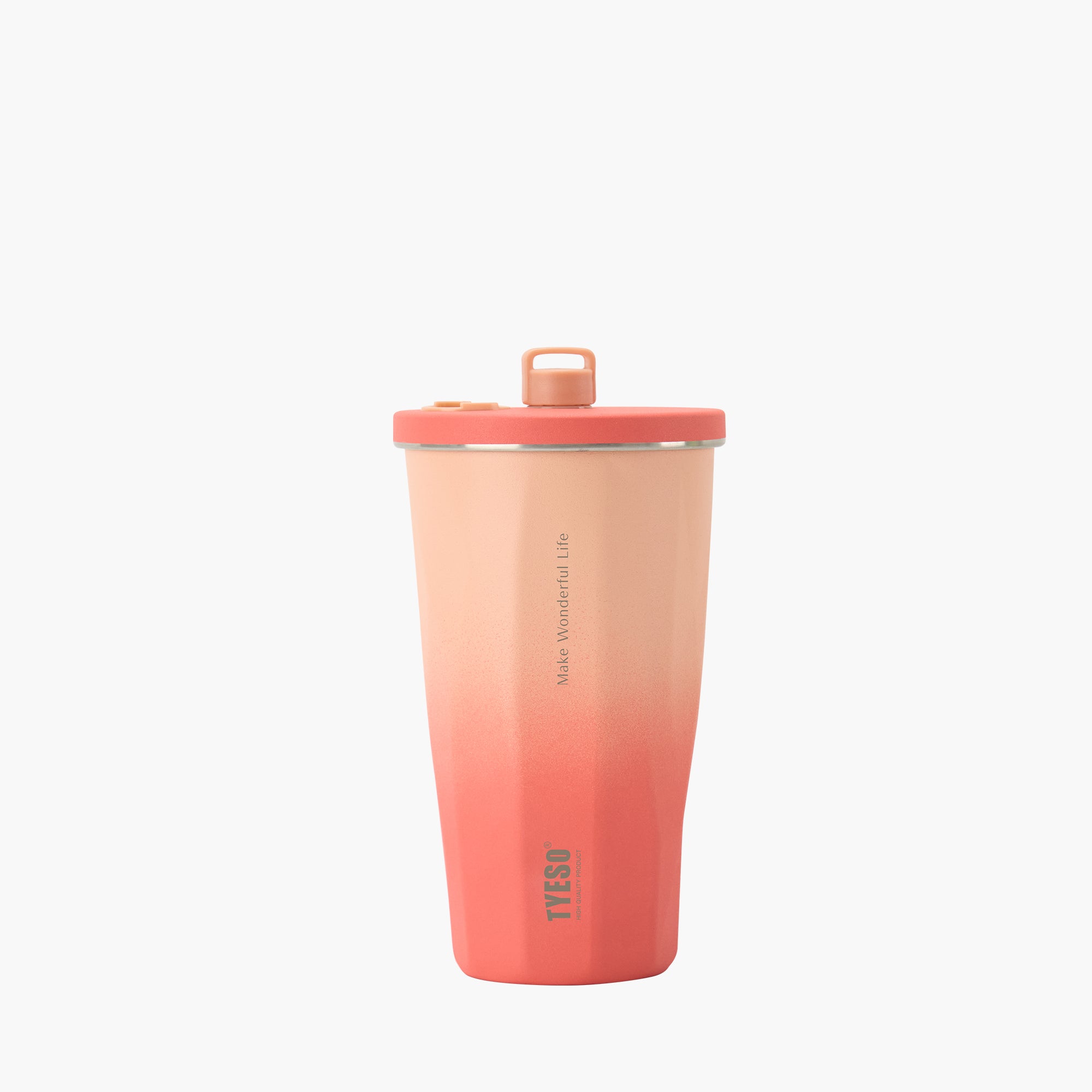 TYESO FLAIR 2.0 Retractable Straw Tumbler in Orange, 16 oz – straw detail #color_orange