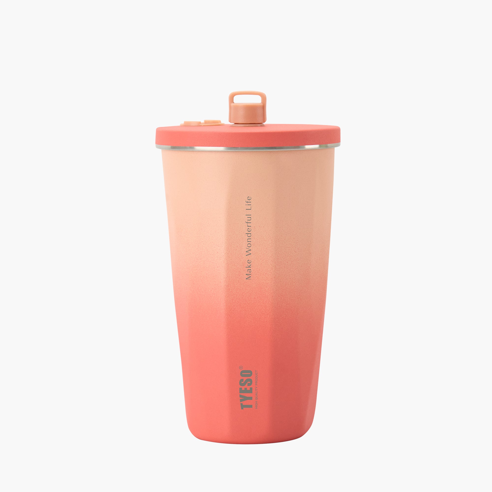 TYESO FLAIR 2.0 Retractable Straw Tumbler in Orange, 20 oz – straw detail #color_orange