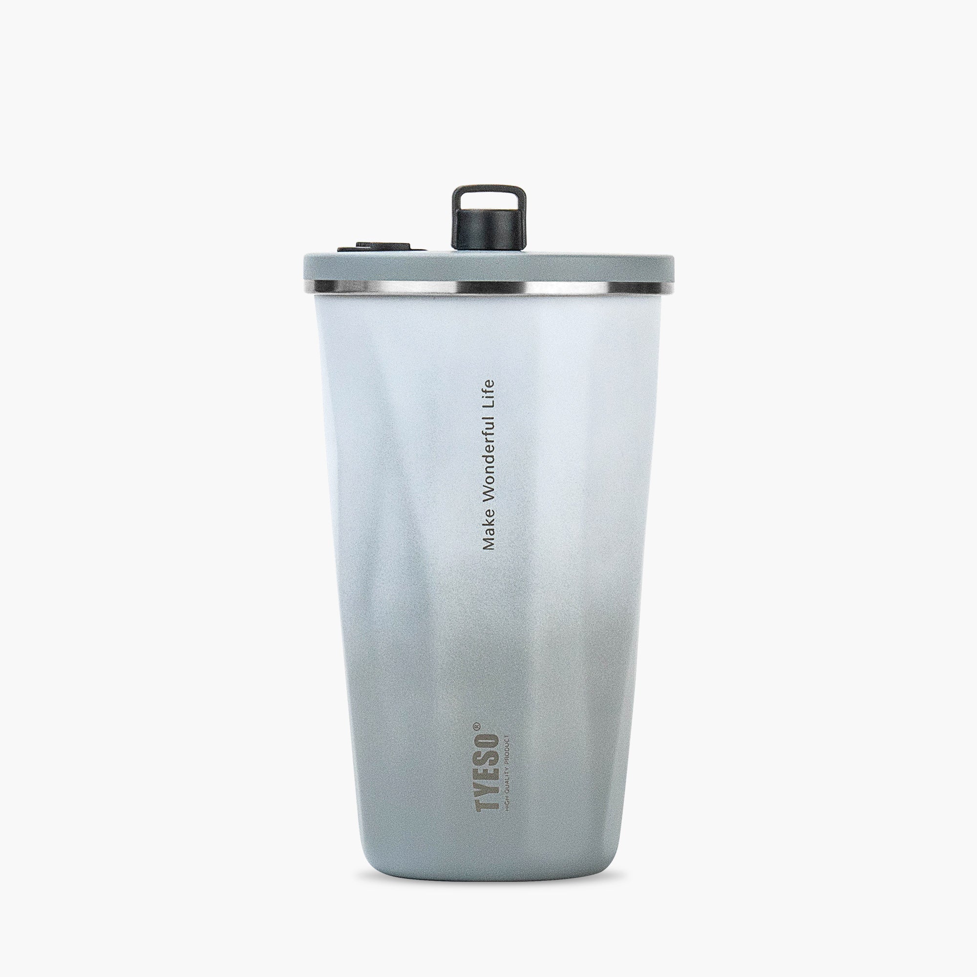 TYESO FLAIR Retractable Straw Tumbler in Gray, 20 oz – lid detail #color_gray