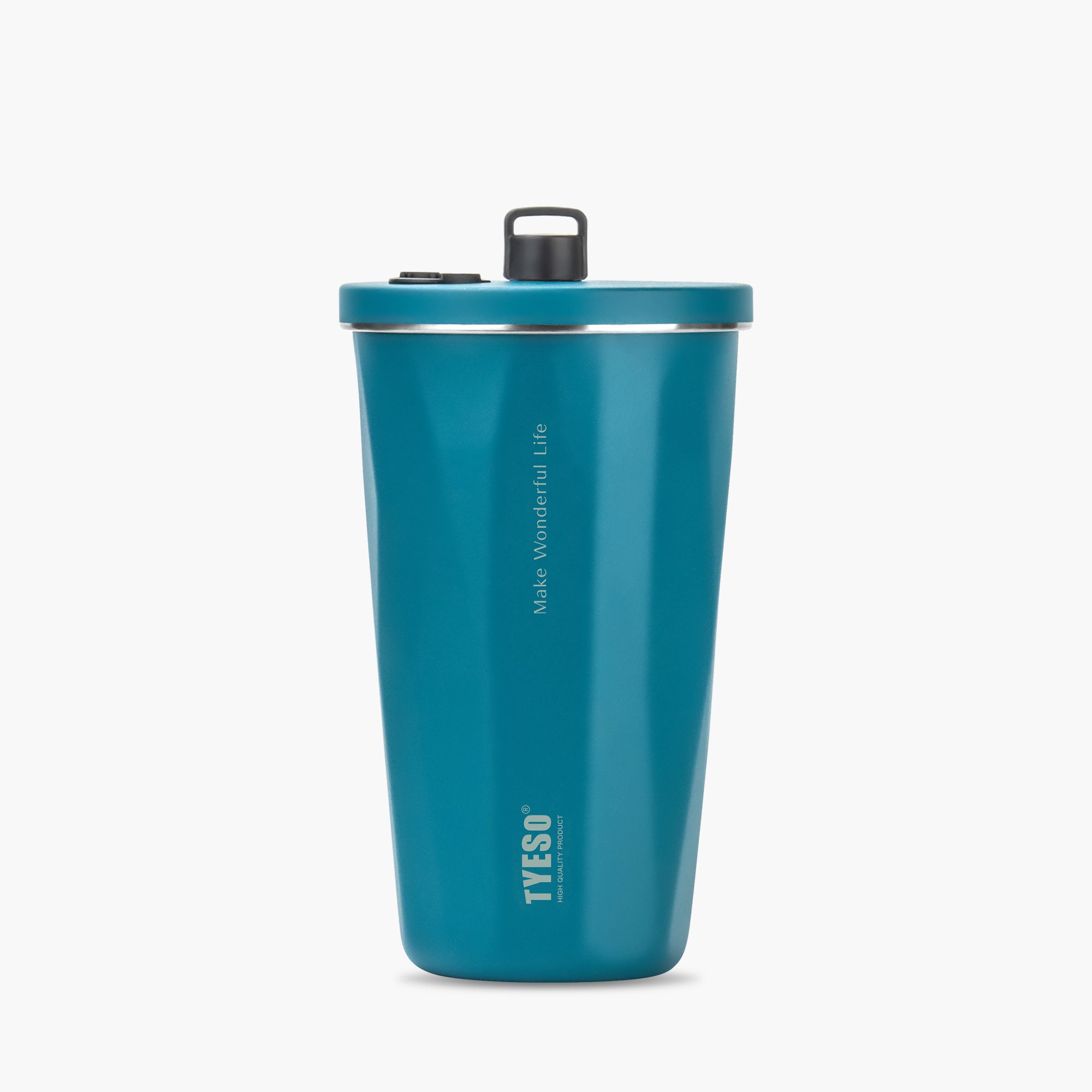 TYESO FLAIR Retractable Straw Tumbler in Solid Blue, 20 oz – lid detail #color_solid blue