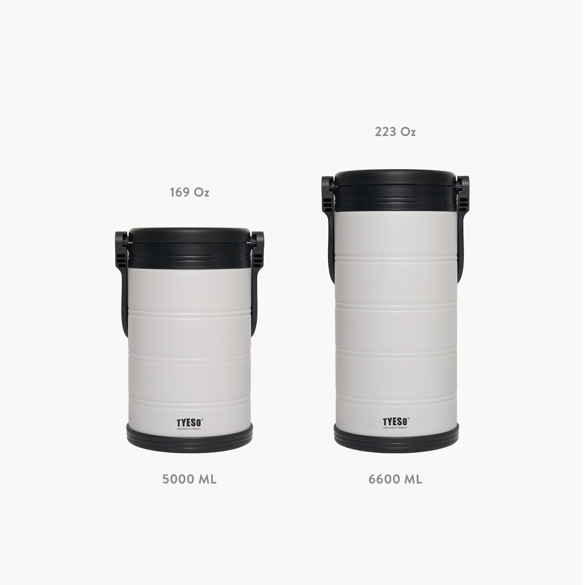 TYESO Large Capacity Vacuum Insulated Portable Cooler in White #color_white