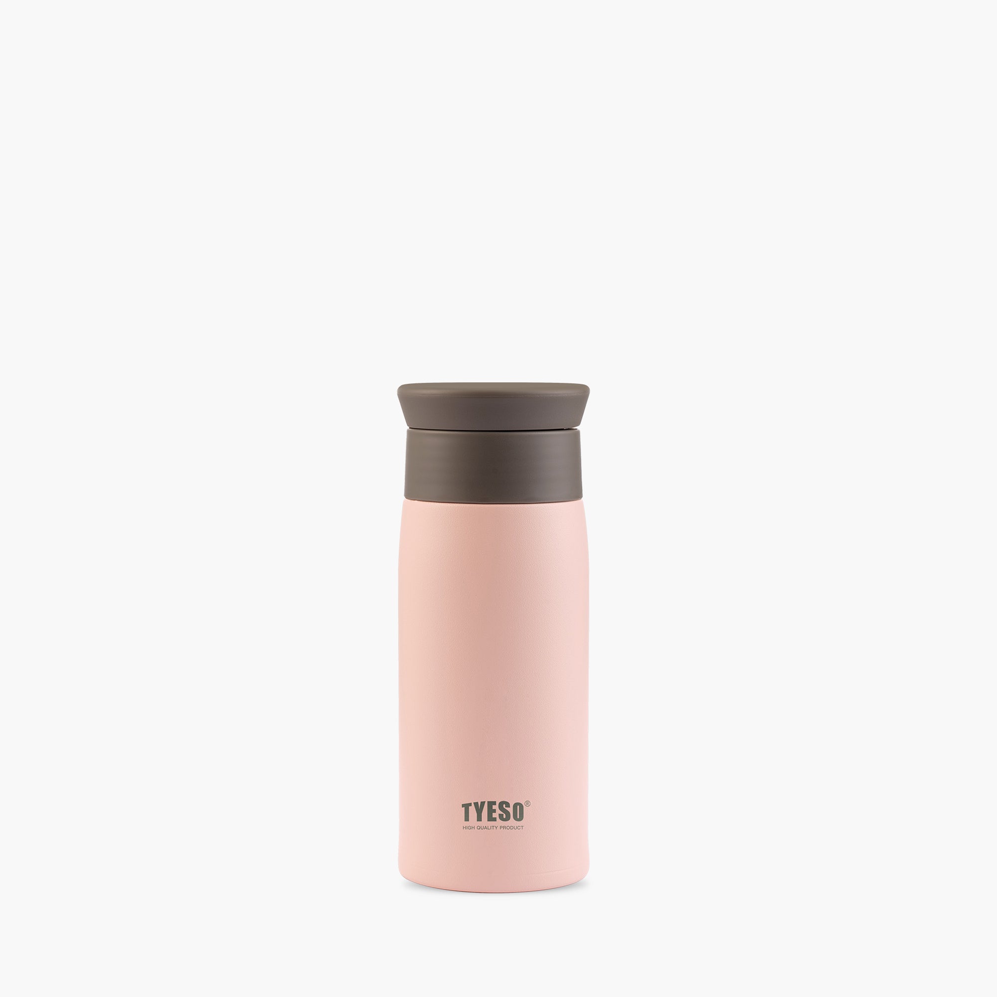 Front view of the pink 12 oz TYESO LYRA classic insulated water bottle #color_pink