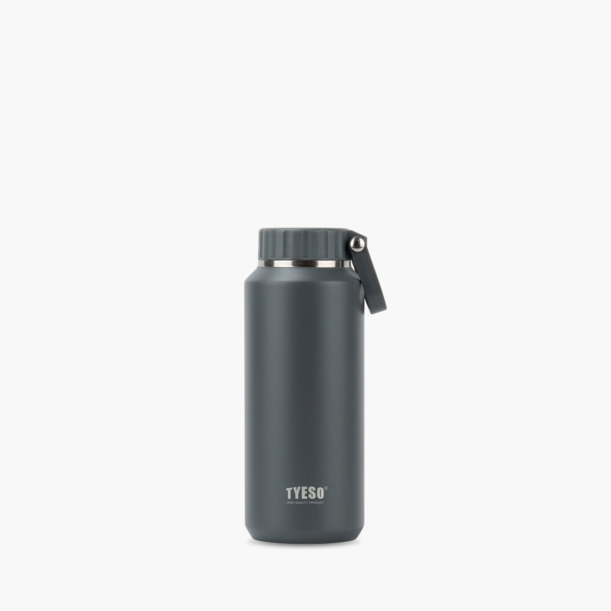 Front view of the gray 17 oz TYESO MESA insulated sports water bottle #color_gray