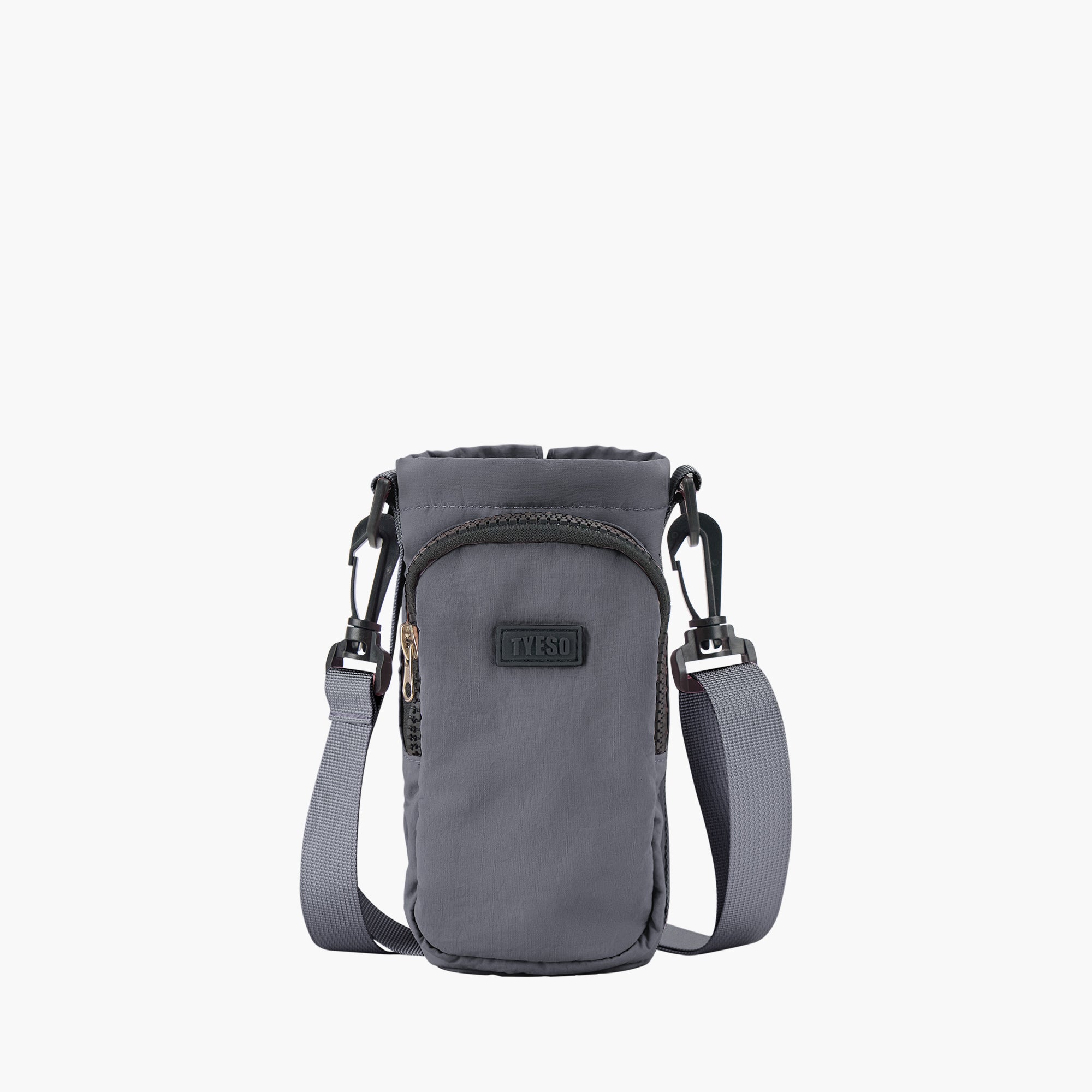 TYESO Multi-Use Bottle Pouch in Gray – dimensions #color_gray