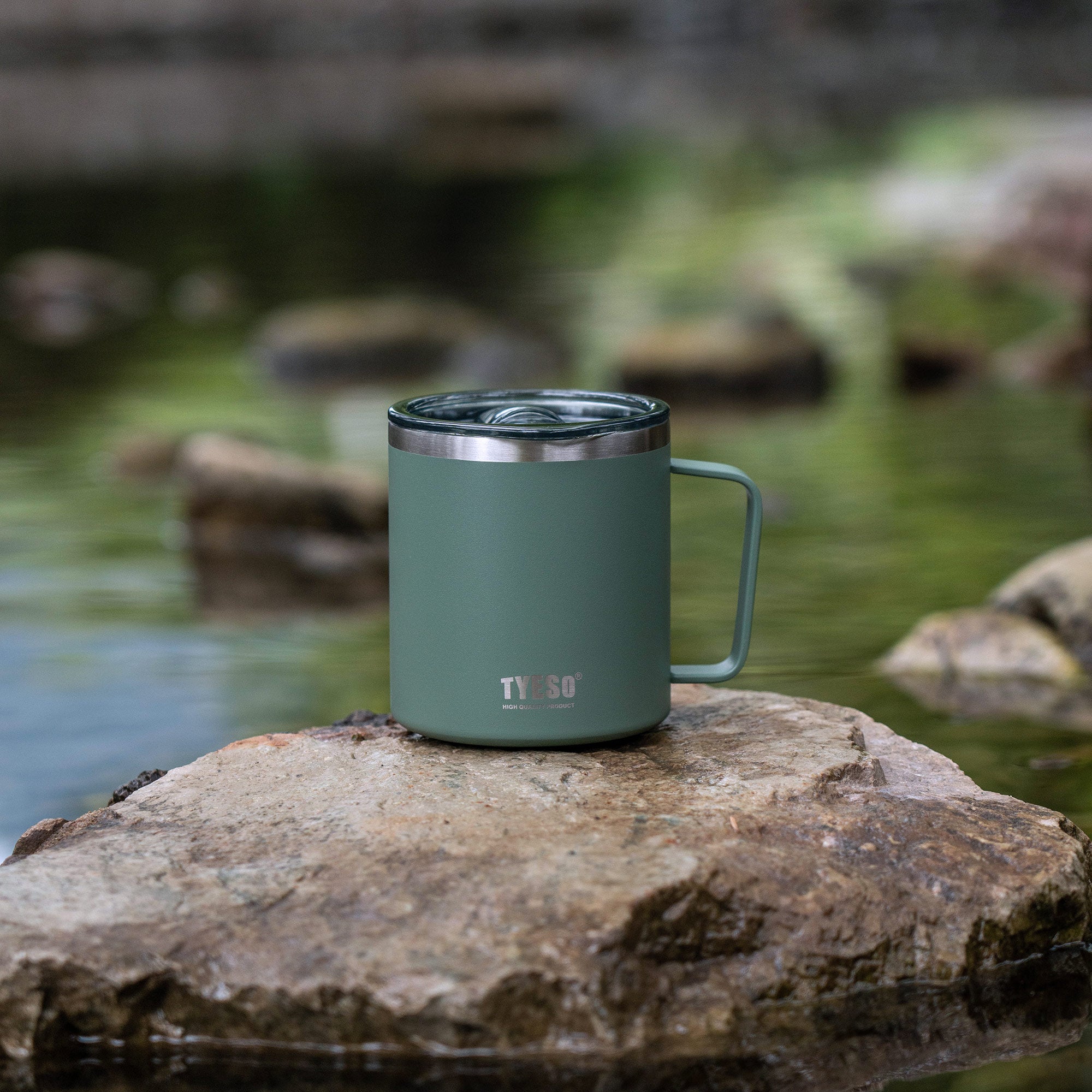 TYESO NOOK Coffee Mug in Green, 14 oz #color_green