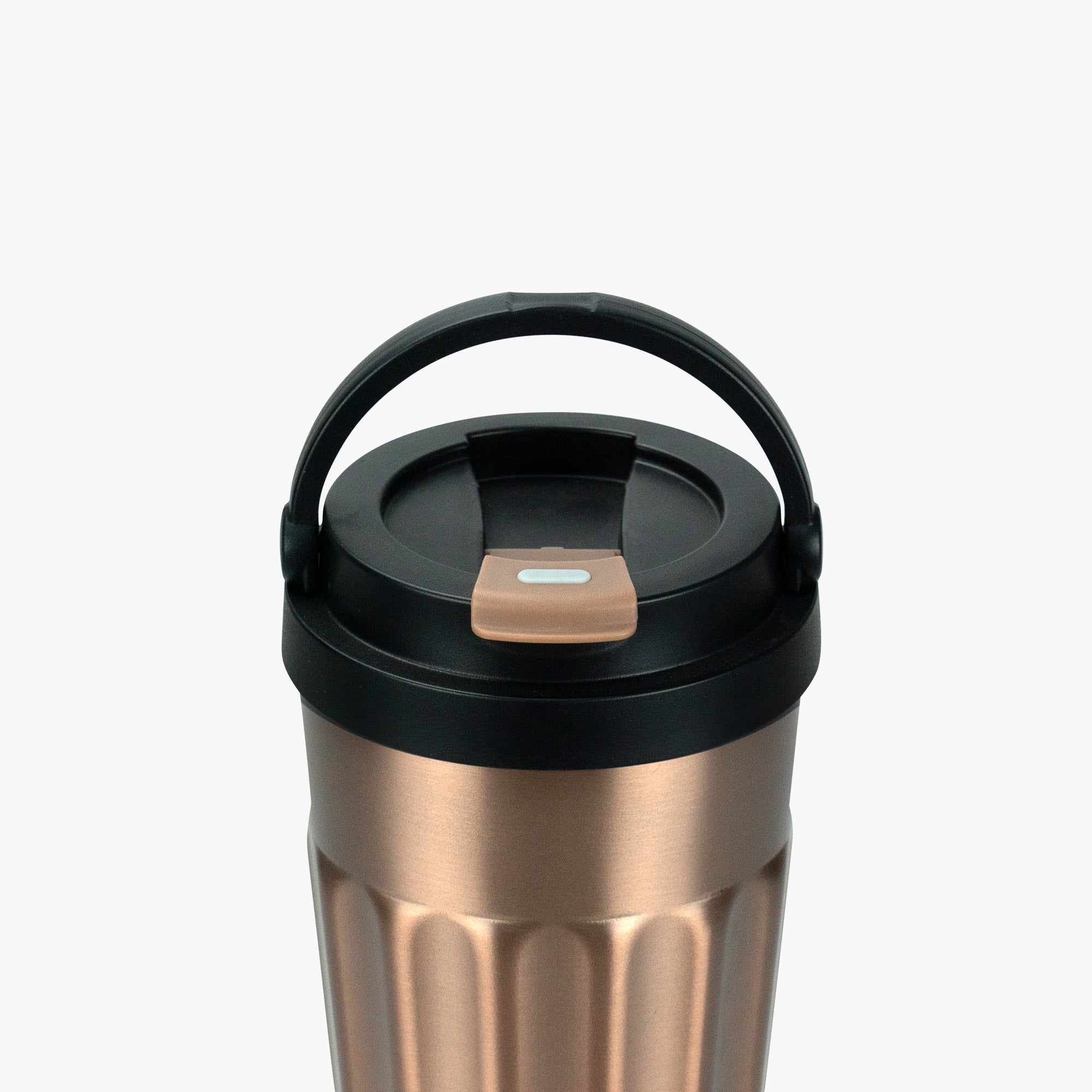 TYESO ONYX Flip Lid Tumbler in Rose Gold, 14 oz – top view #color_rose gold