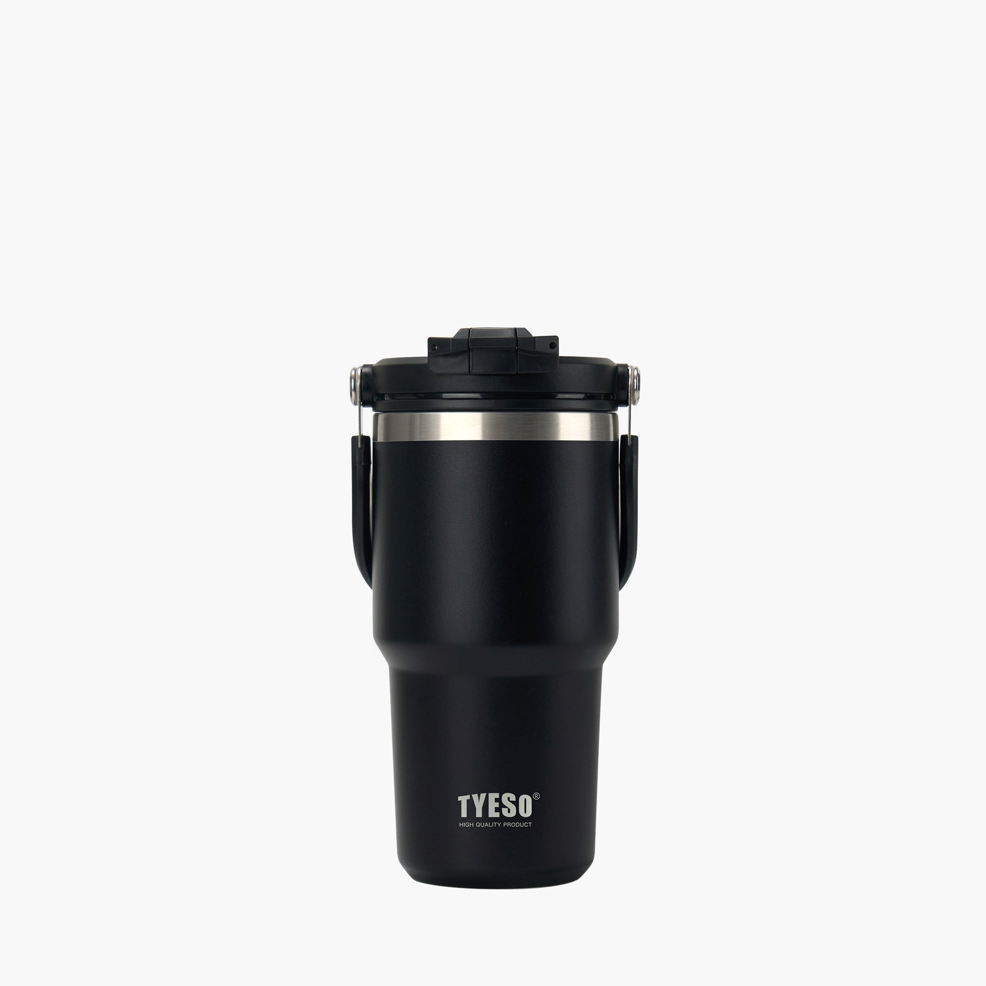TYESO ROAM 2.0 Straw Tumbler in Black, 20 oz – lid detail #color_black