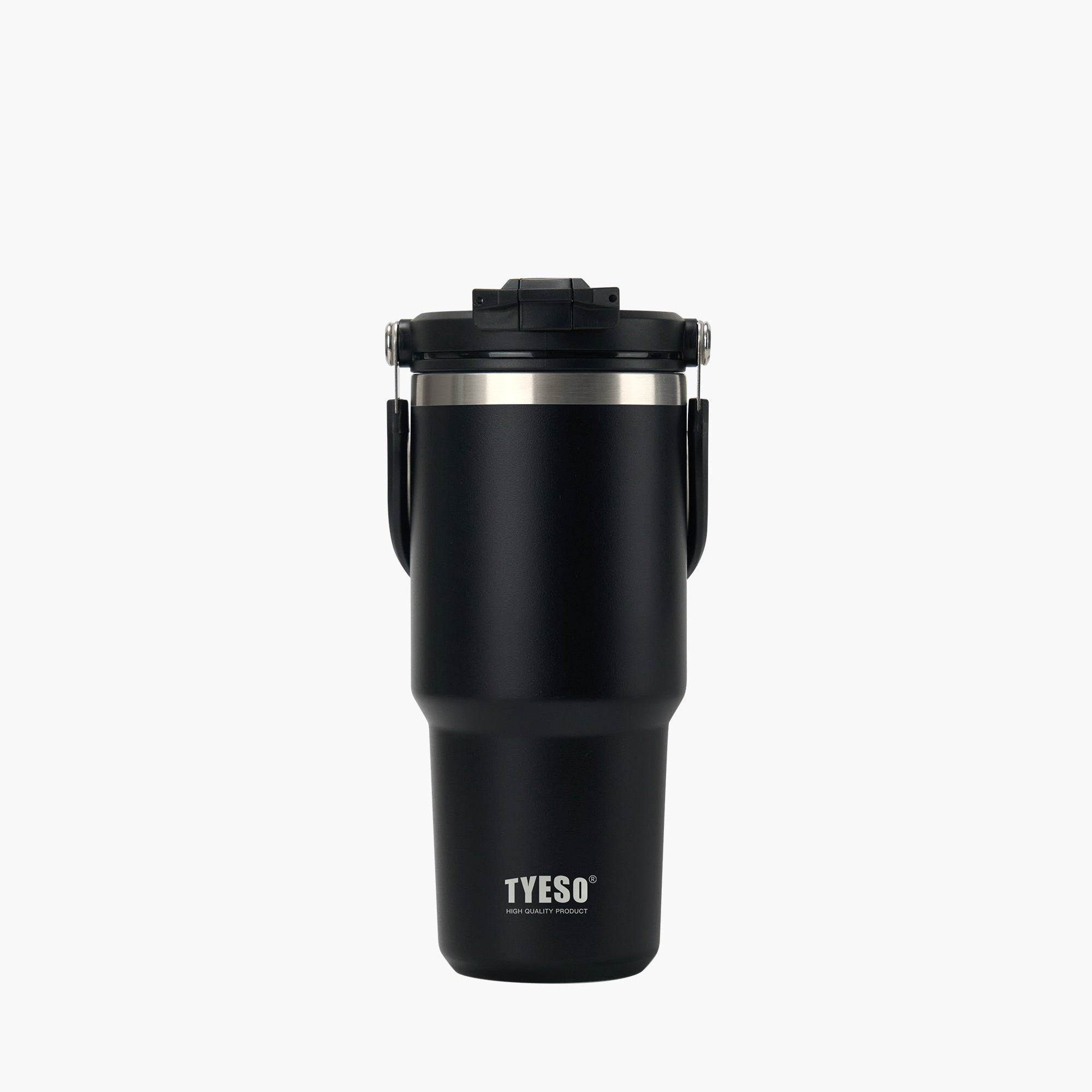 TYESO ROAM 2.0 Straw Tumbler in Black, 25 oz – lid detail #color_black