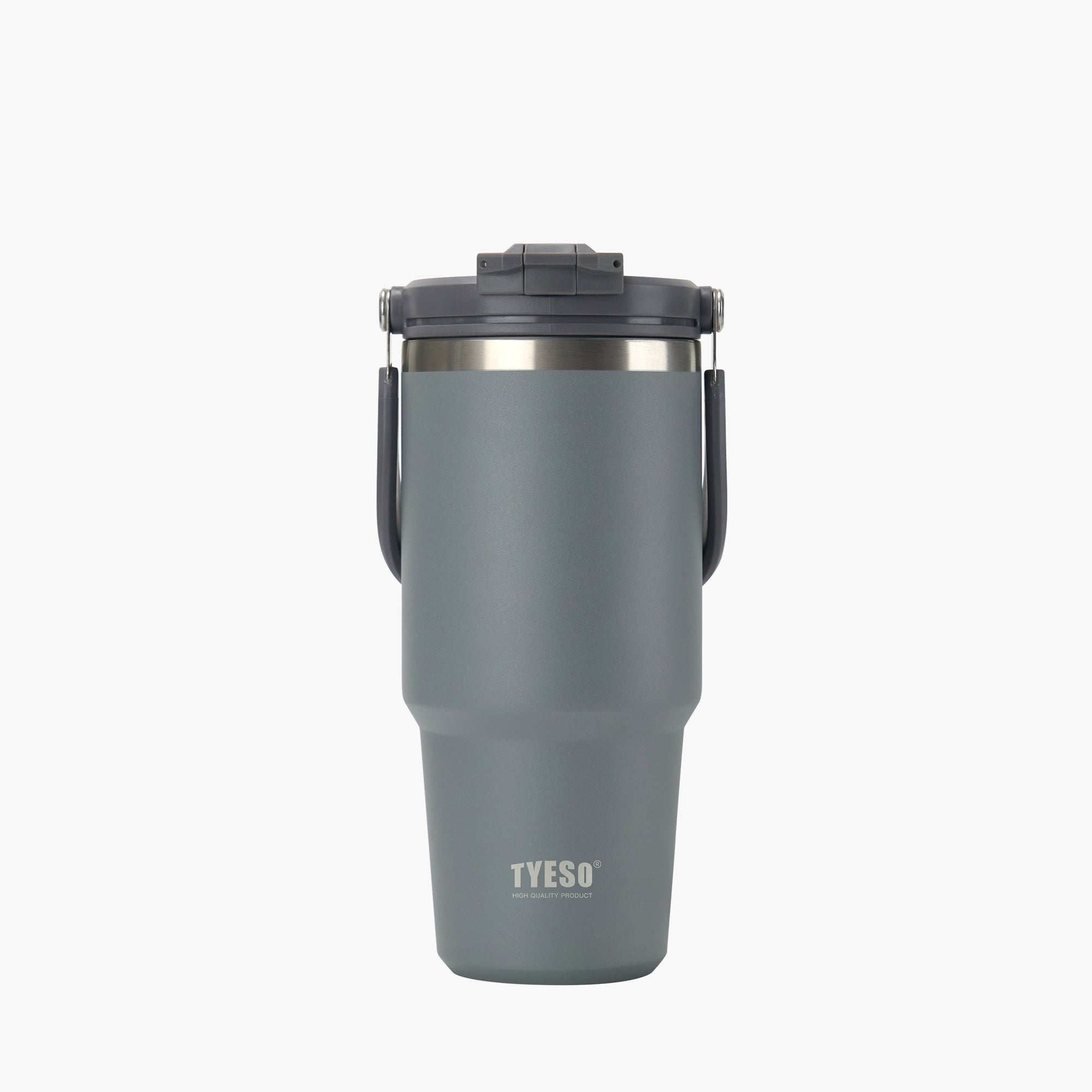 TYESO ROAM 2.0 Straw Tumbler in Gray, 35 oz – lid detail #color_gray