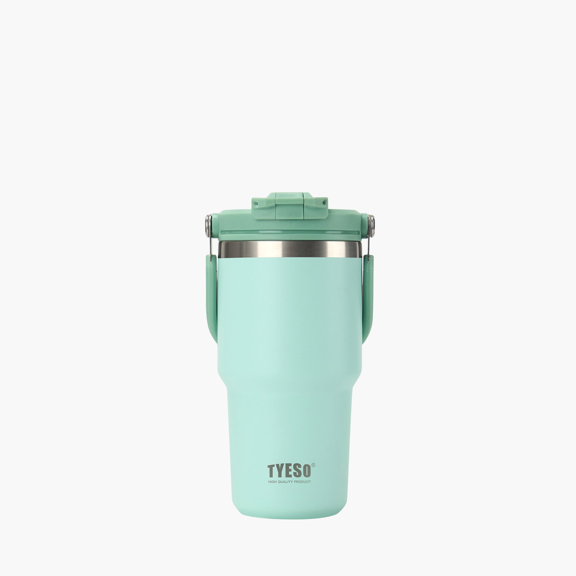 TYESO ROAM 2.0 Straw Tumbler in Green, 20 oz – lid detail #color_green