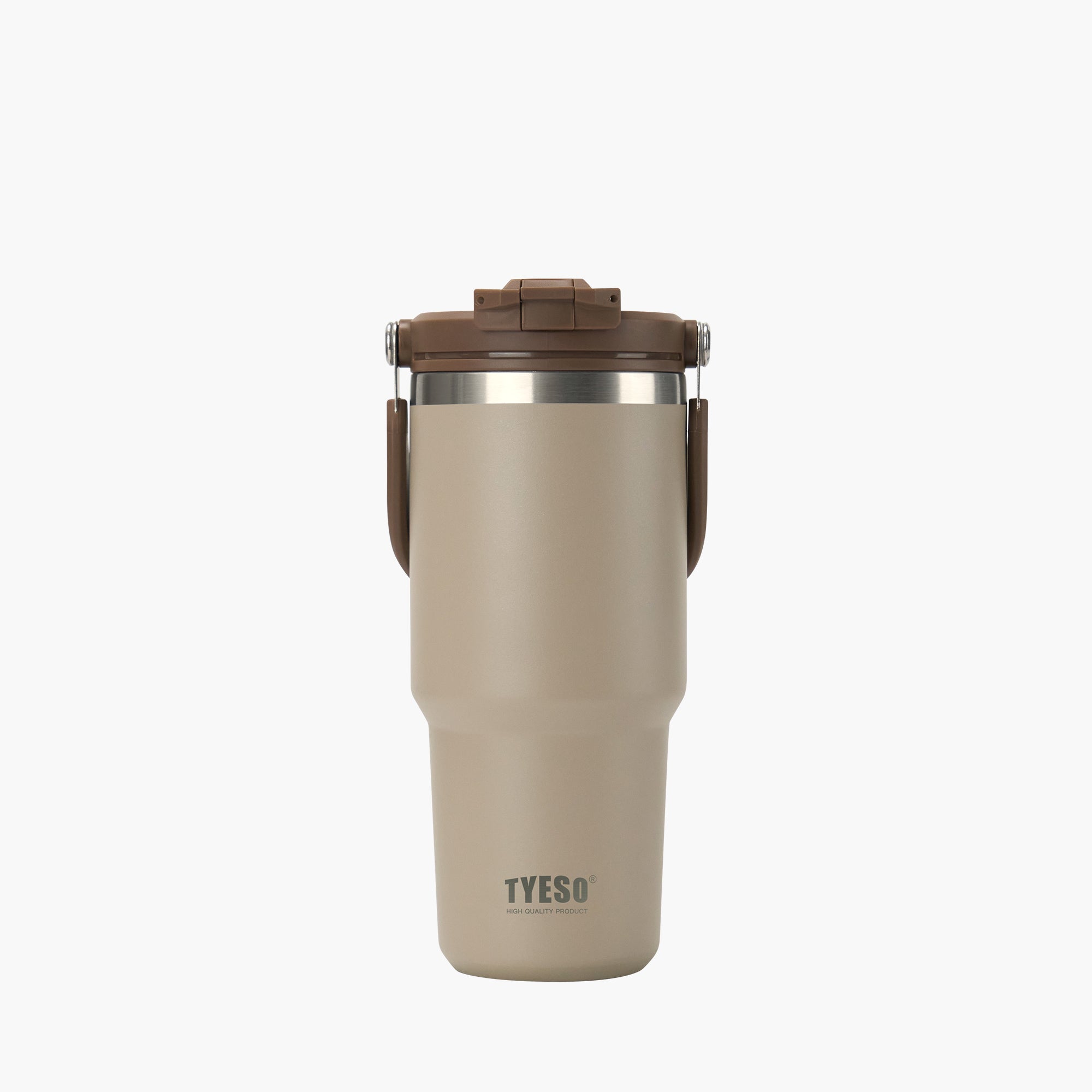 TYESO ROAM 2.0 Straw Tumbler in Mocha, 25 oz – lid detail #color_mocha