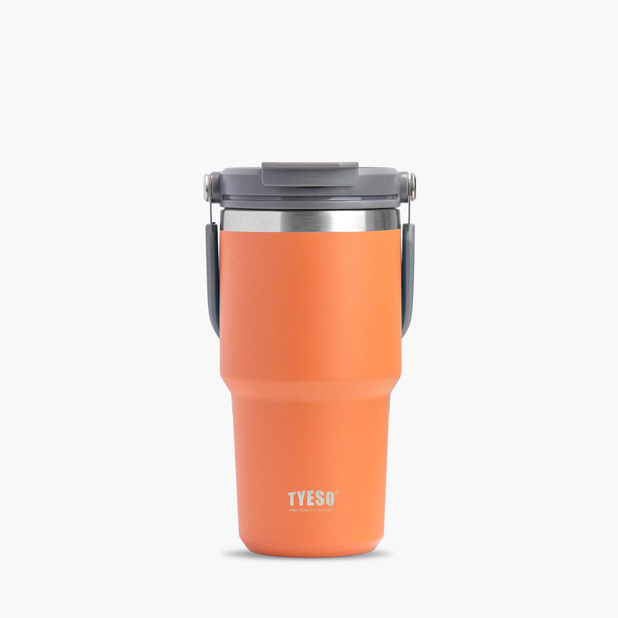 TYESO ROAM Straw Tumbler in Orange, 20 oz – lid detail #color_orange