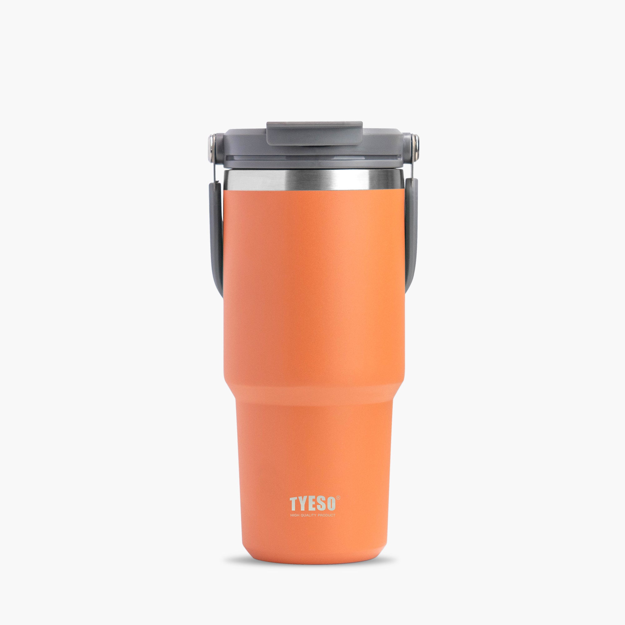 TYESO ROAM Straw Tumbler in Orange, 25 oz – lid detail #color_orange