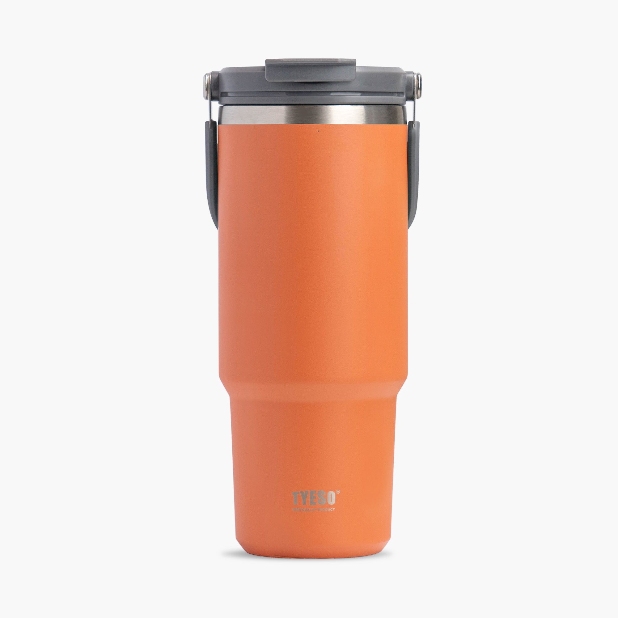 TYESO ROAM Straw Tumbler in Orange, 40 oz – lid detail #color_orange