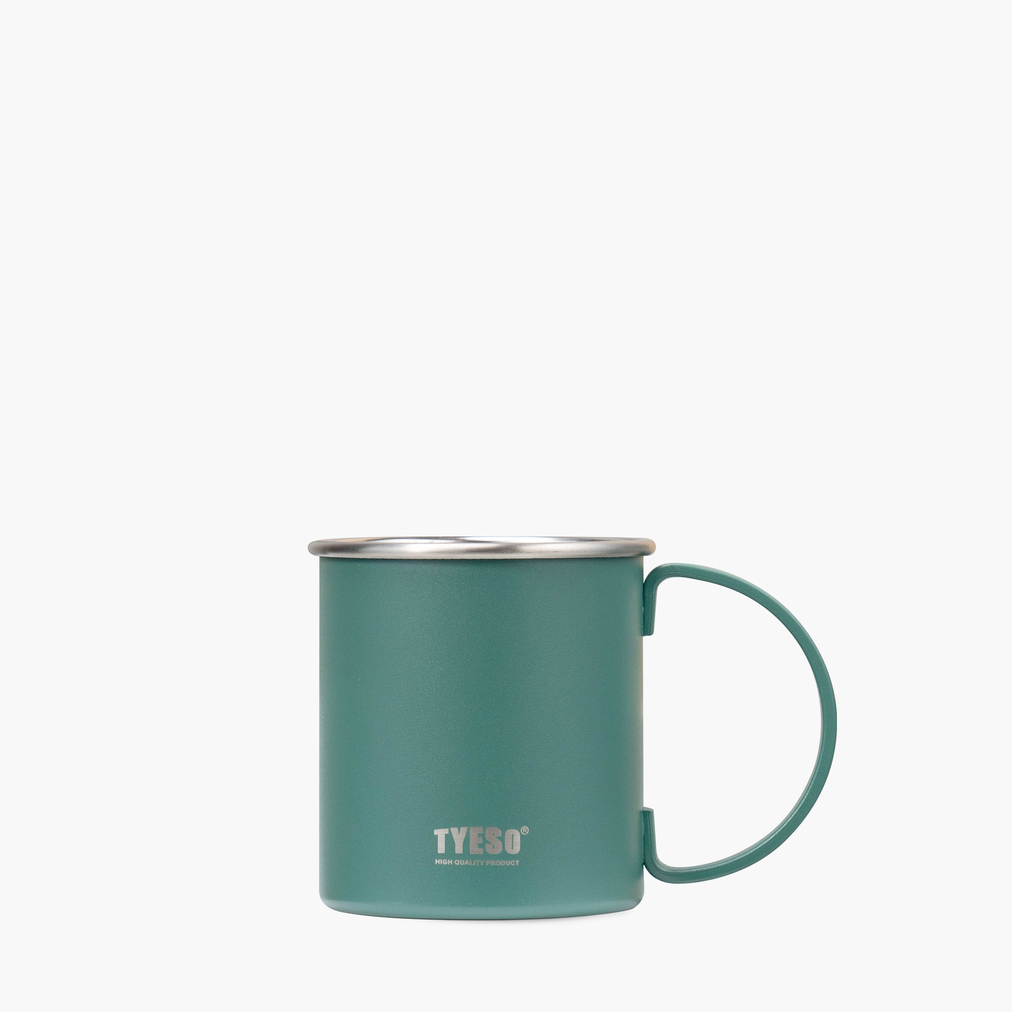 TYESO Sip Mate Coffee Mug with Ergonomic Handle 11# in Green, 16 oz – carry handle detail #color_green