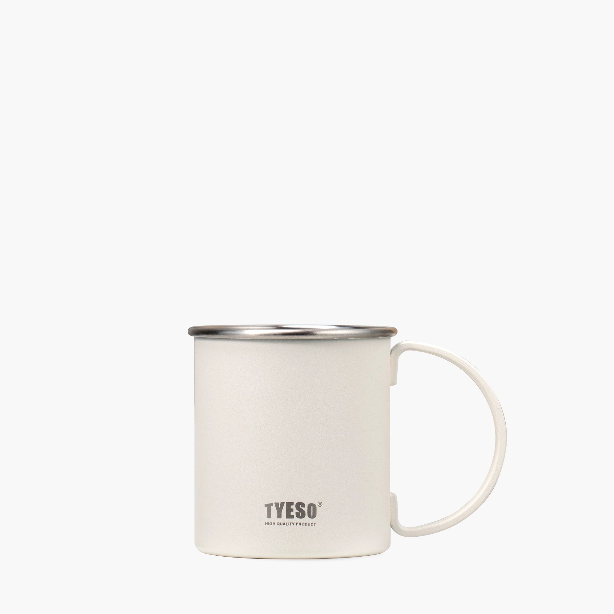TYESO Sip Mate Coffee Mug with Ergonomic Handle 11# in White – carry handle detail #color_white