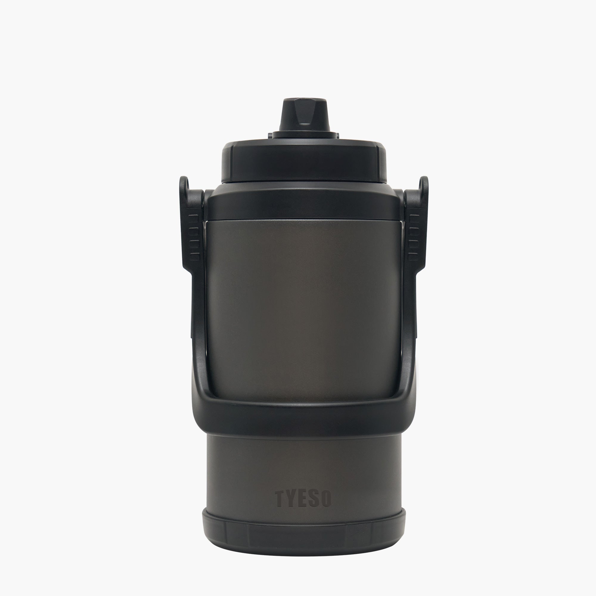 TYESO STOCK 3000 ml carbon black sports bottle front view #color_black