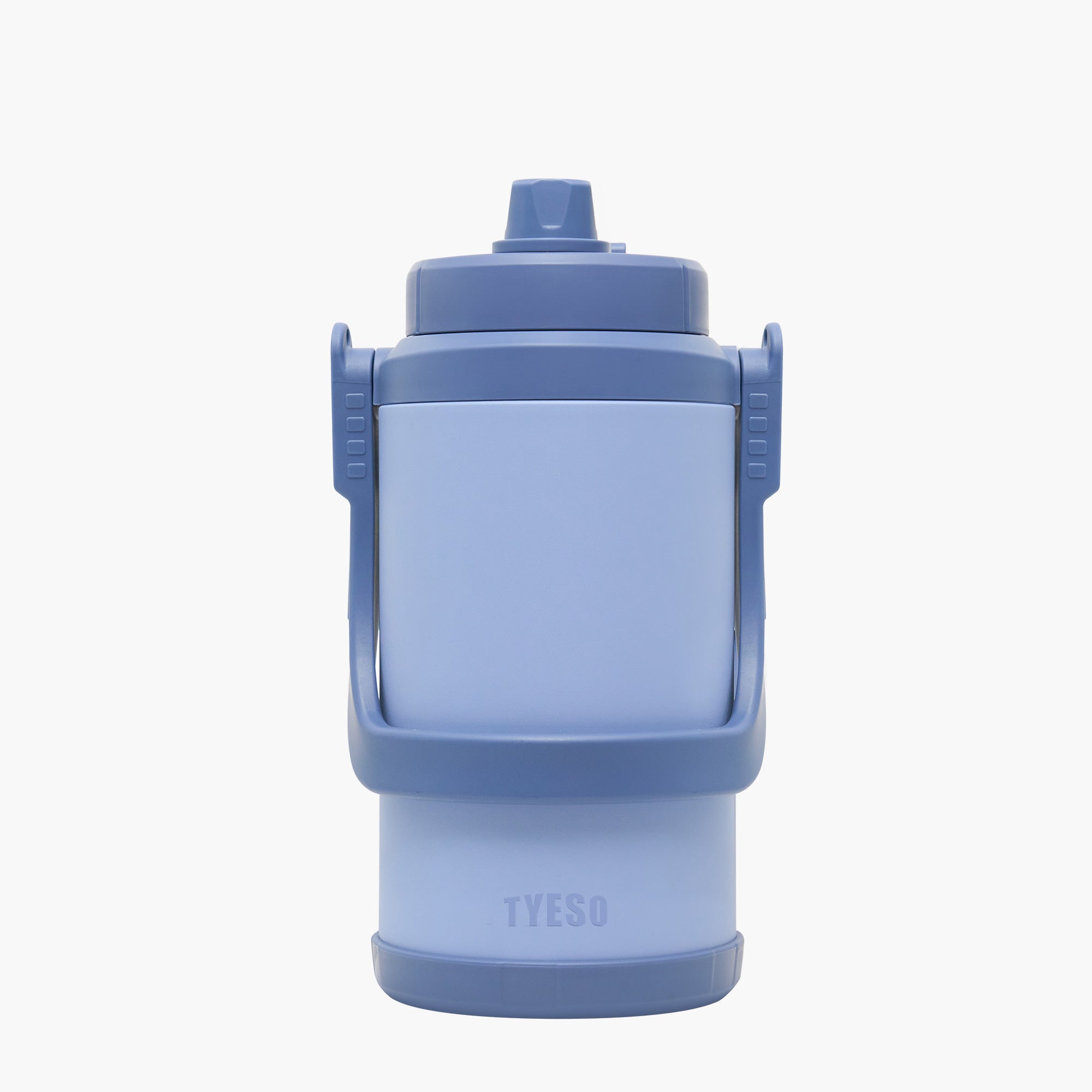 TYESO STOCK 3000 ml carbon black sports bottle front view #color_blue